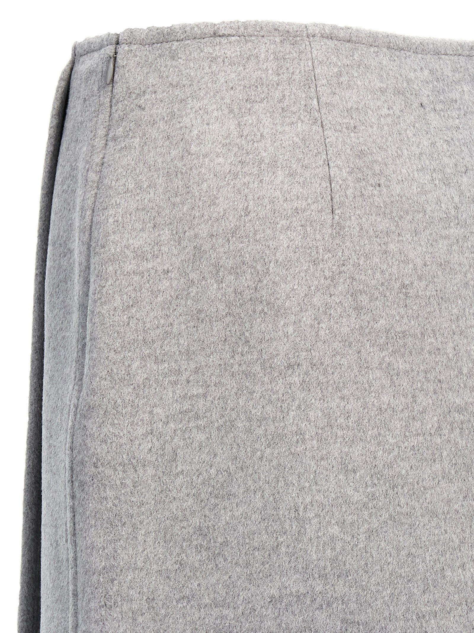 Tory Burch Gray Wool Long Skirt Tory Burch