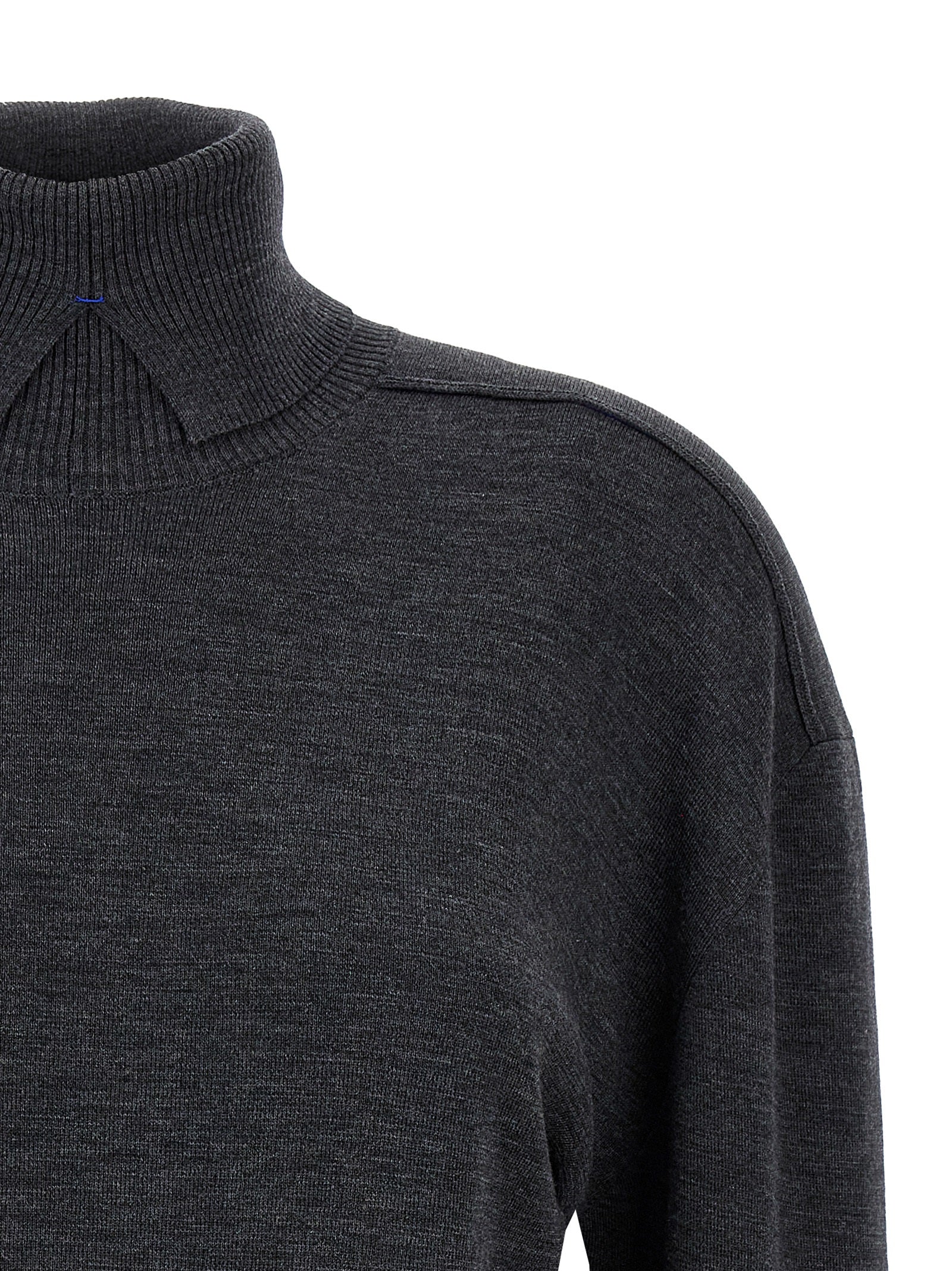 Burberry Gray Wool Cardigan Burberry