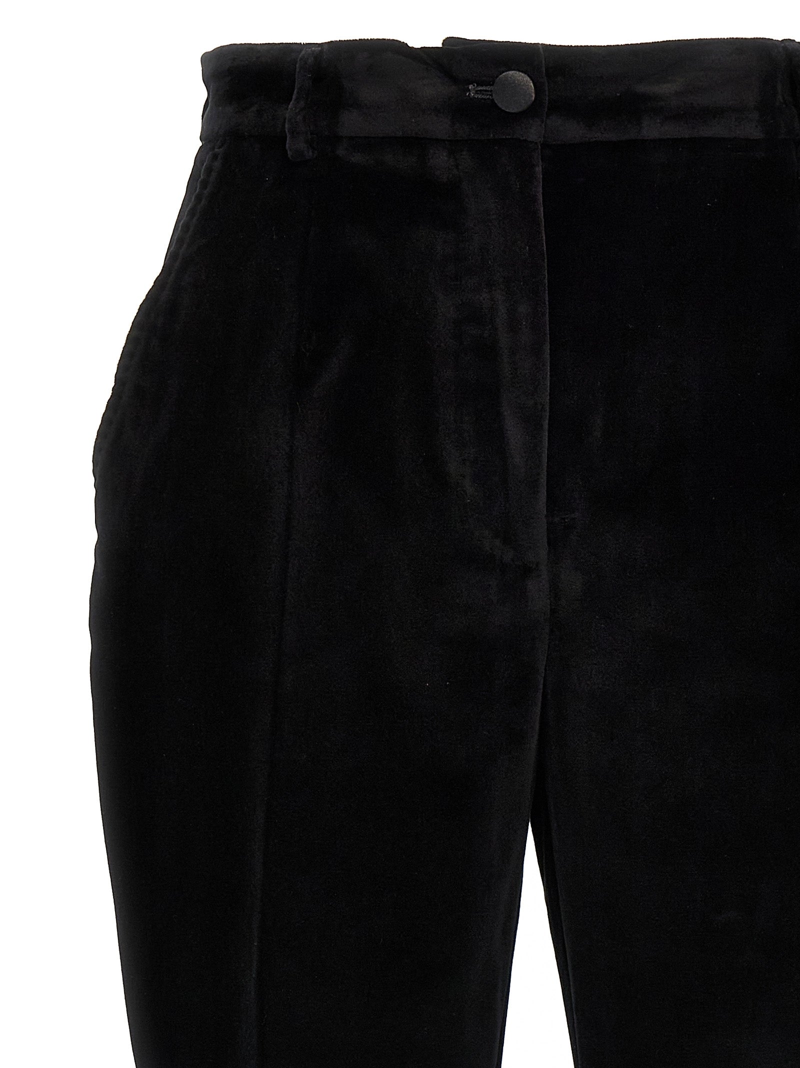 Dolce & Gabbana Black Cotton Dress Pants Dolce & Gabbana