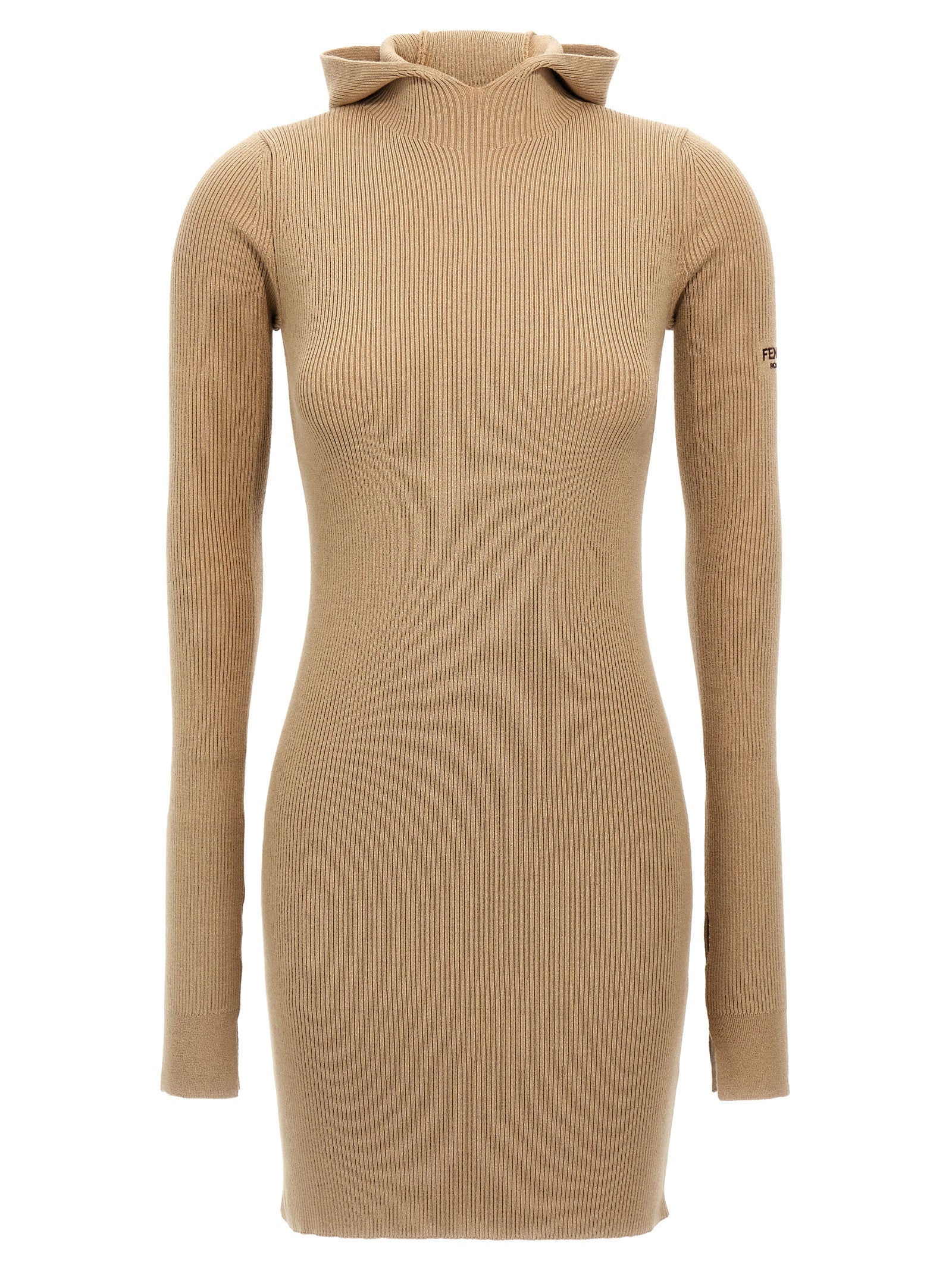 Fendi Beige Wool Short Dress Fendi
