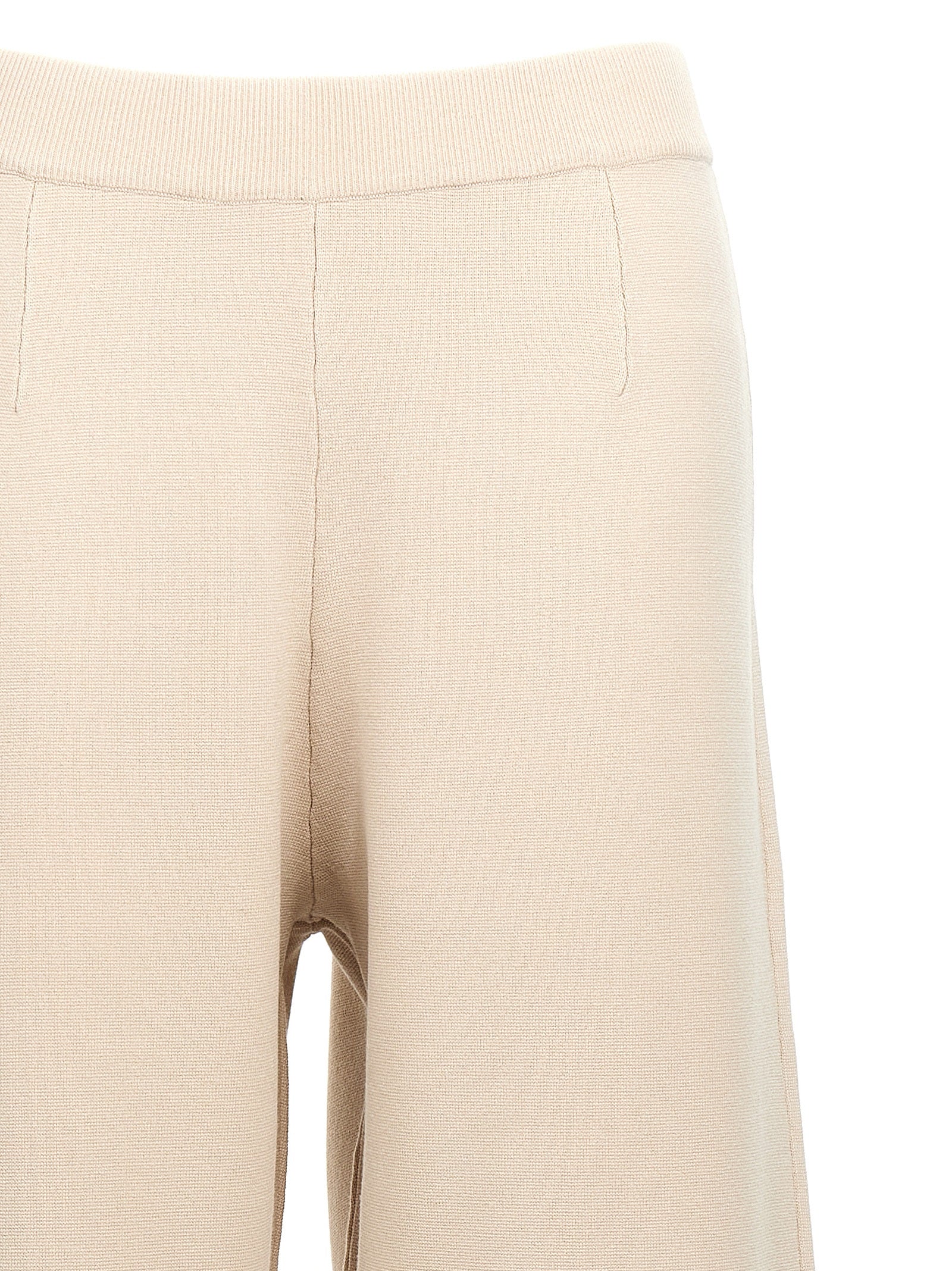 Max Mara Beige Viscose Casual Pants Max Mara