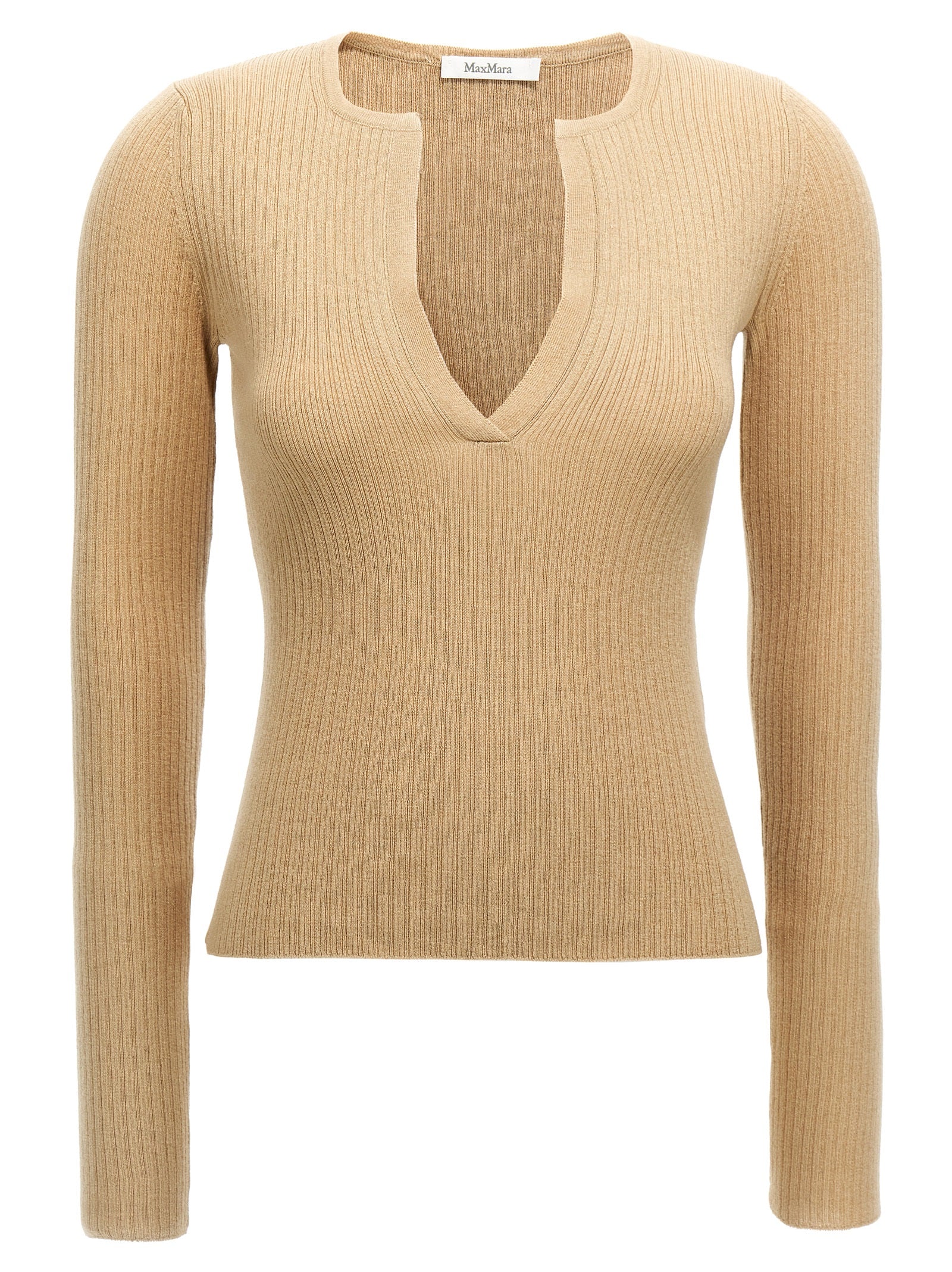 Max Mara Beige Silk Cardigan Max Mara