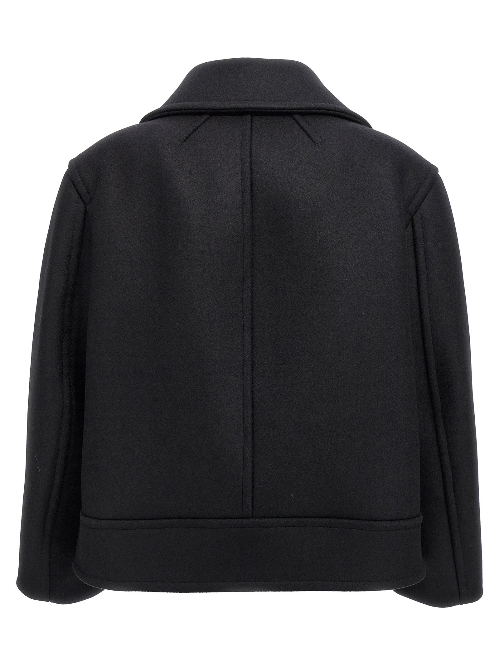 Saint Laurent Black Virgin Wool Coat Saint Laurent