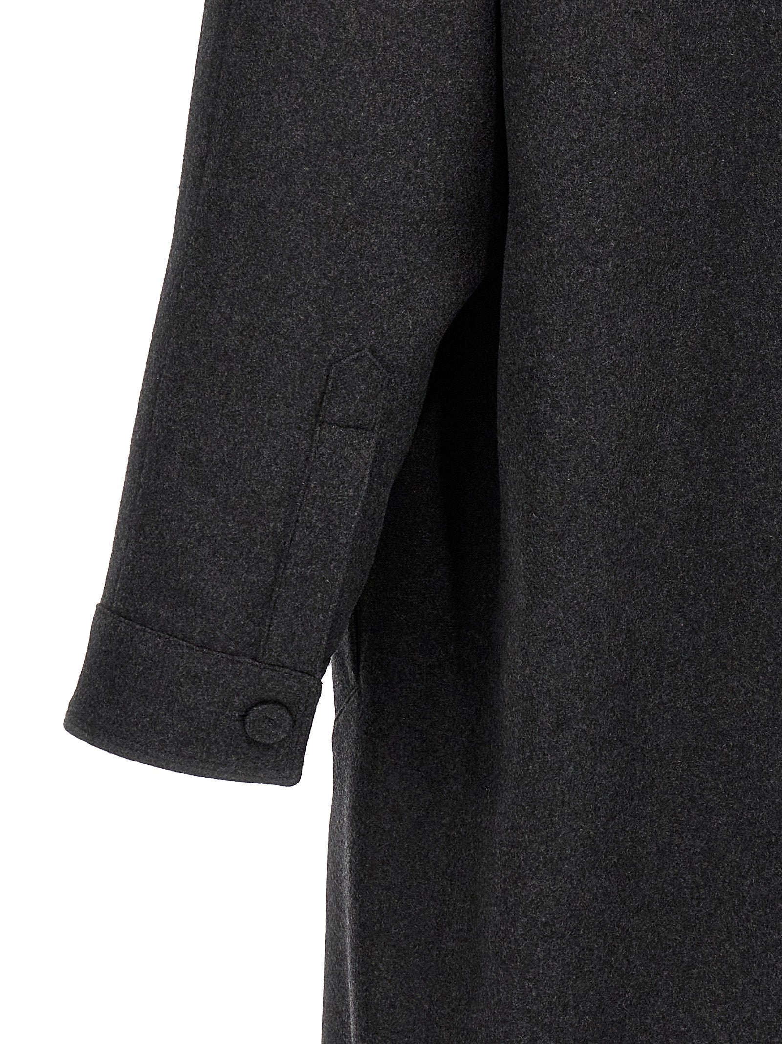 Fendi Gray Cashmere Coat Fendi