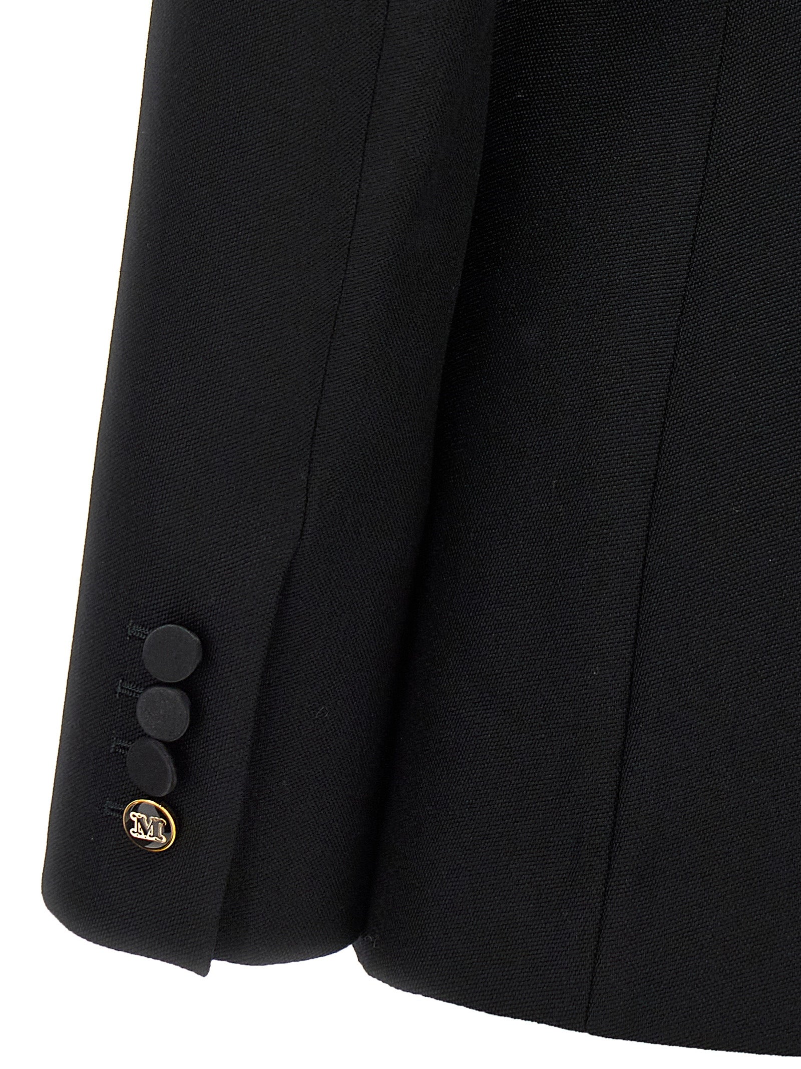 Max Mara Black Virgin Wool Blazer Max Mara