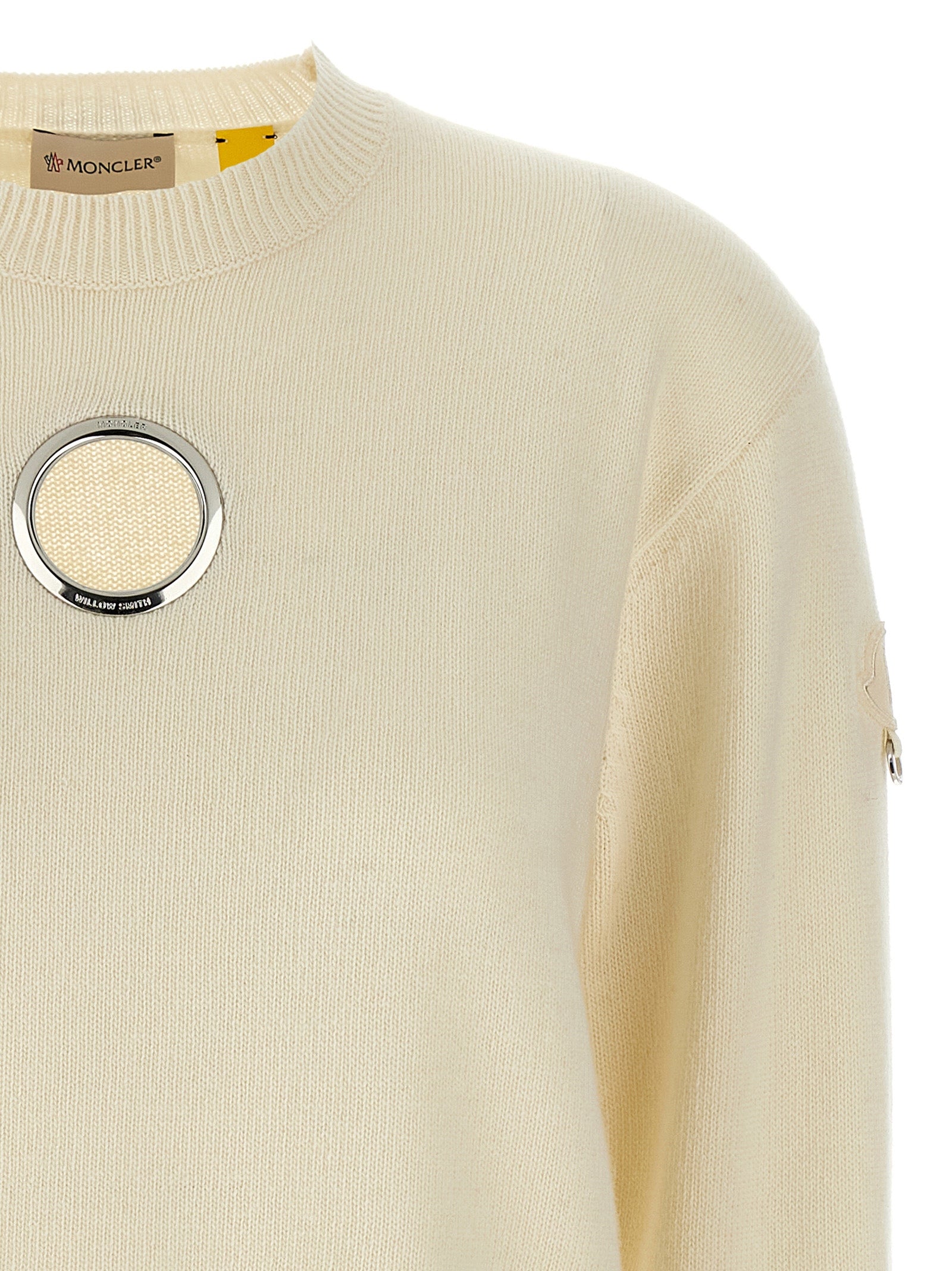 MONCLER GENIUS White Wool Cardigan MONCLER GENIUS