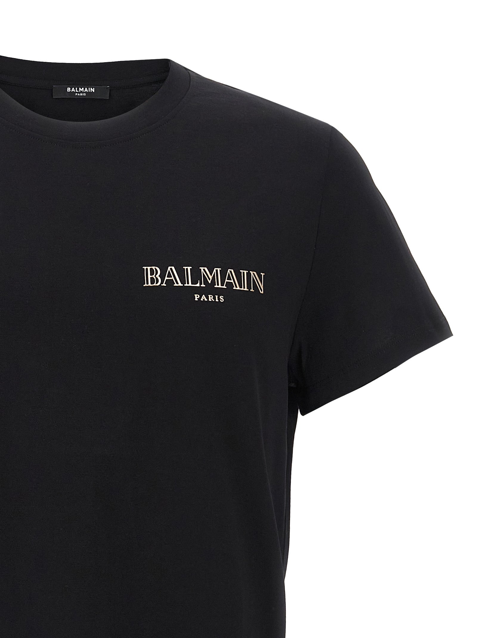 Balmain Black Organic Cotton T-Shirt Balmain