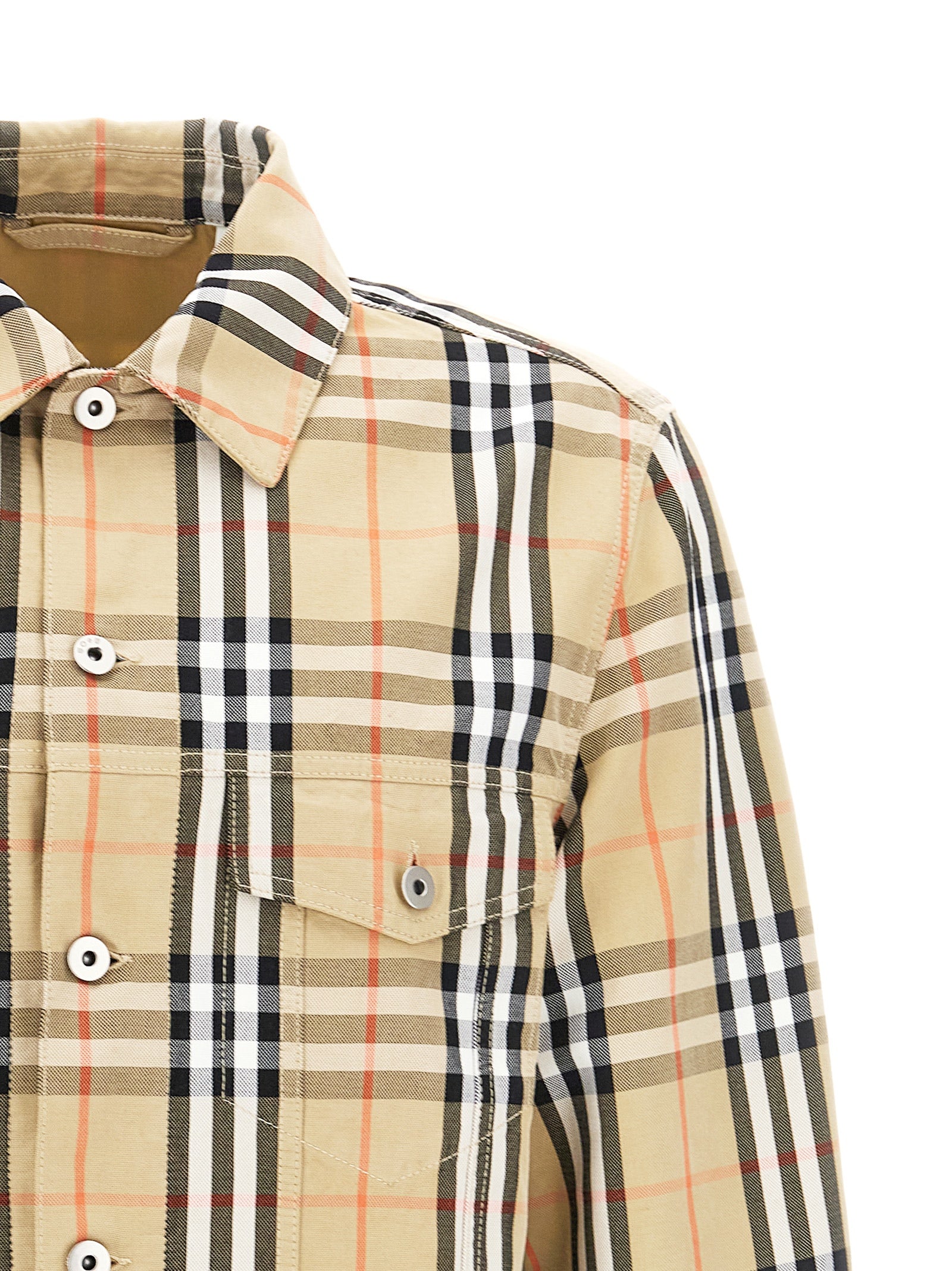 Burberry Beige Cotton Full-Length Jacket Burberry