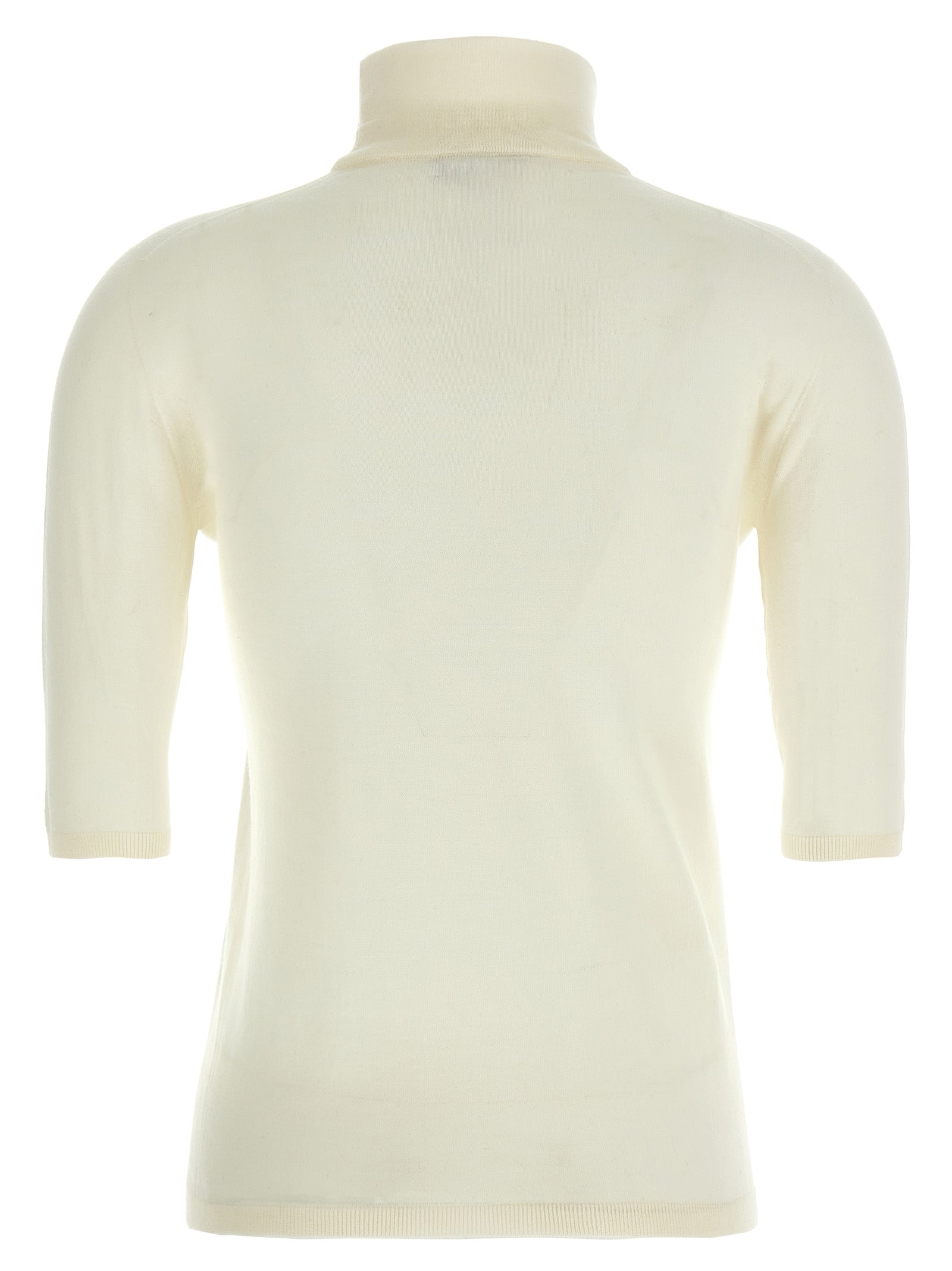 Max Mara White Virgin Wool Cardigan Max Mara