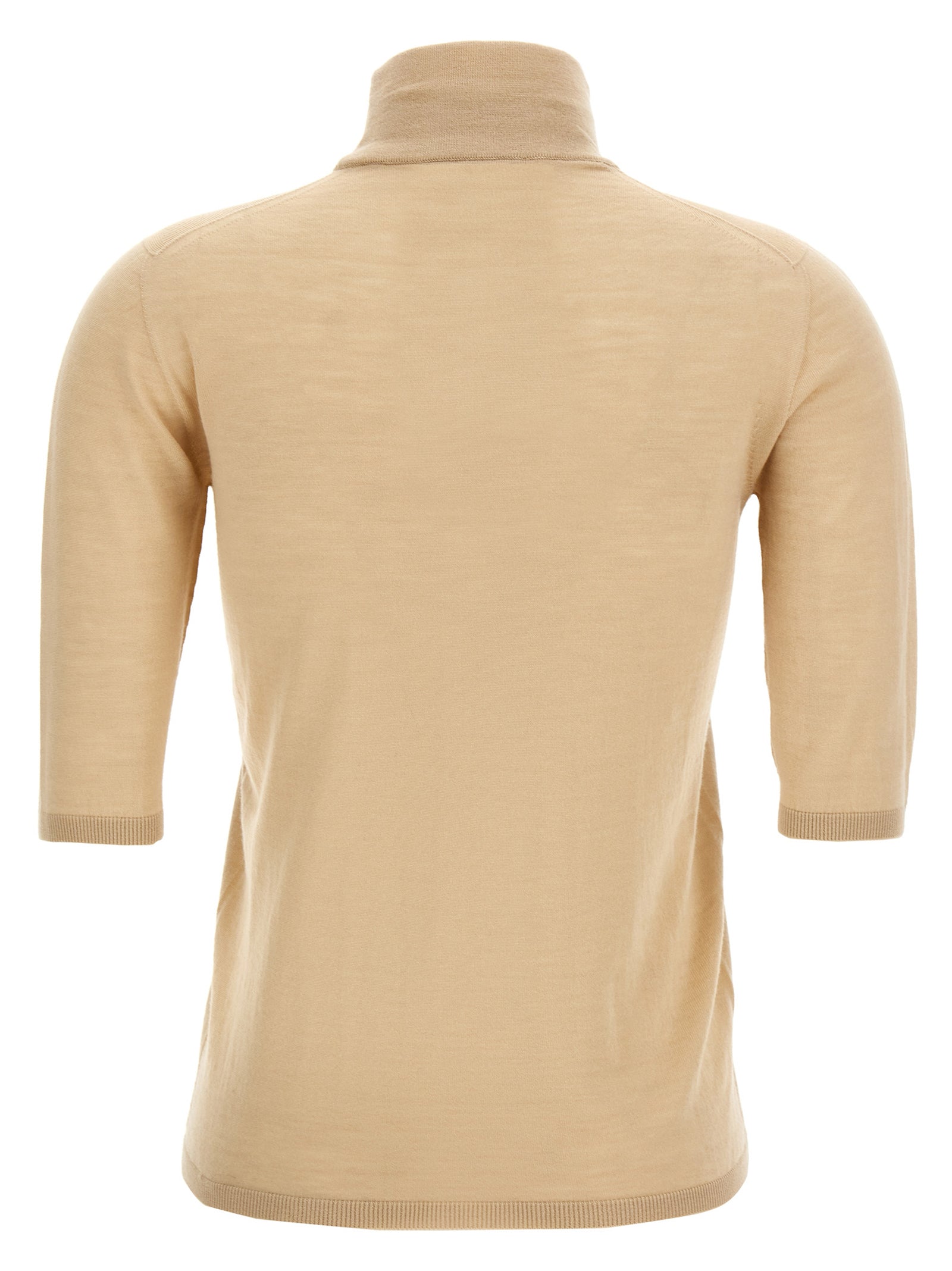 Max Mara Beige Virgin Wool Cardigan Max Mara