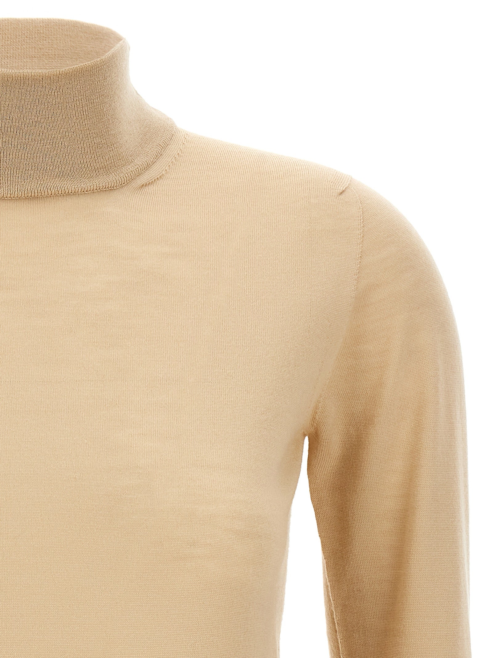 Max Mara Beige Virgin Wool Cardigan Max Mara