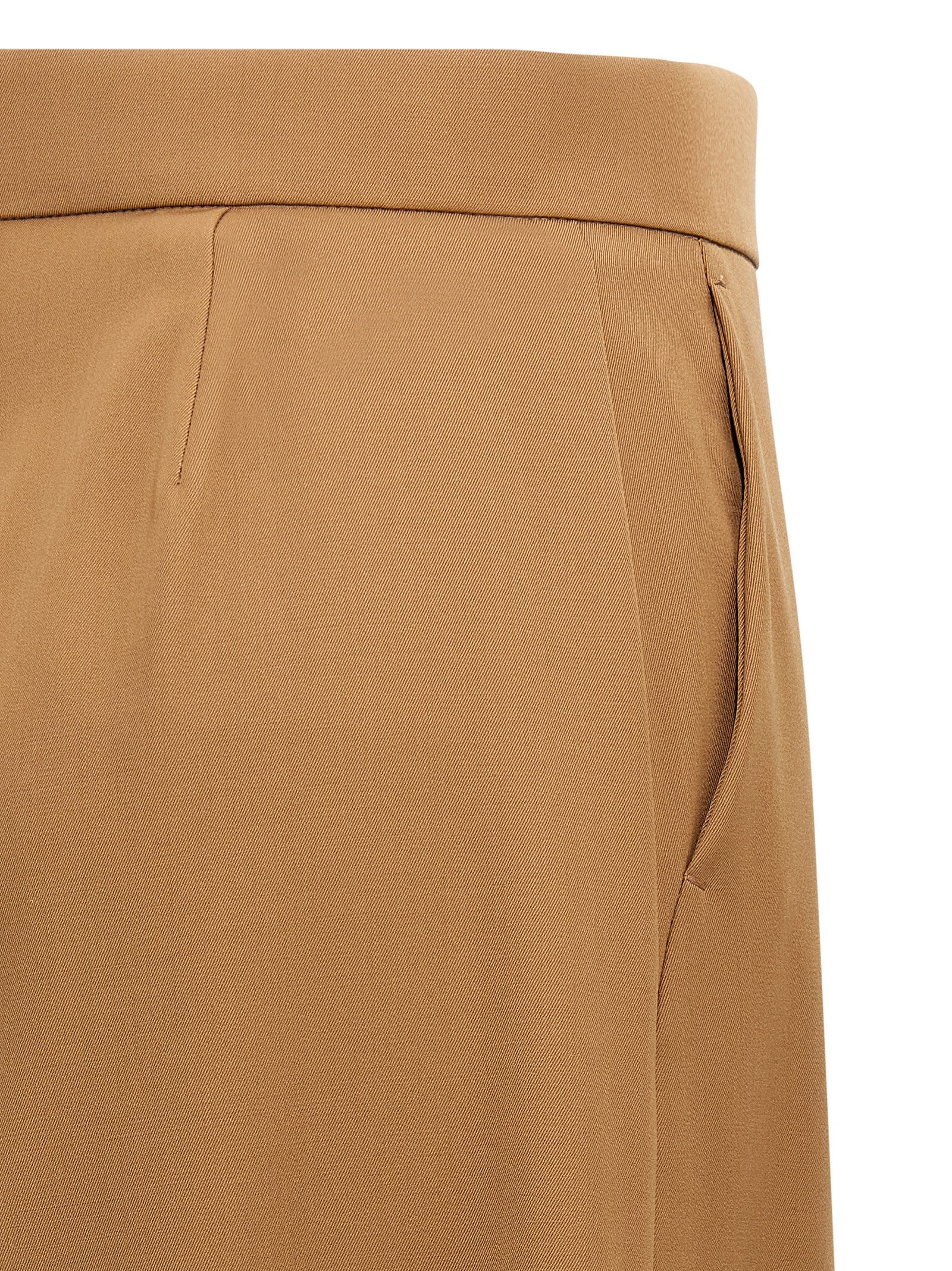 Max Mara Brown Virgin Wool Casual Pants Max Mara