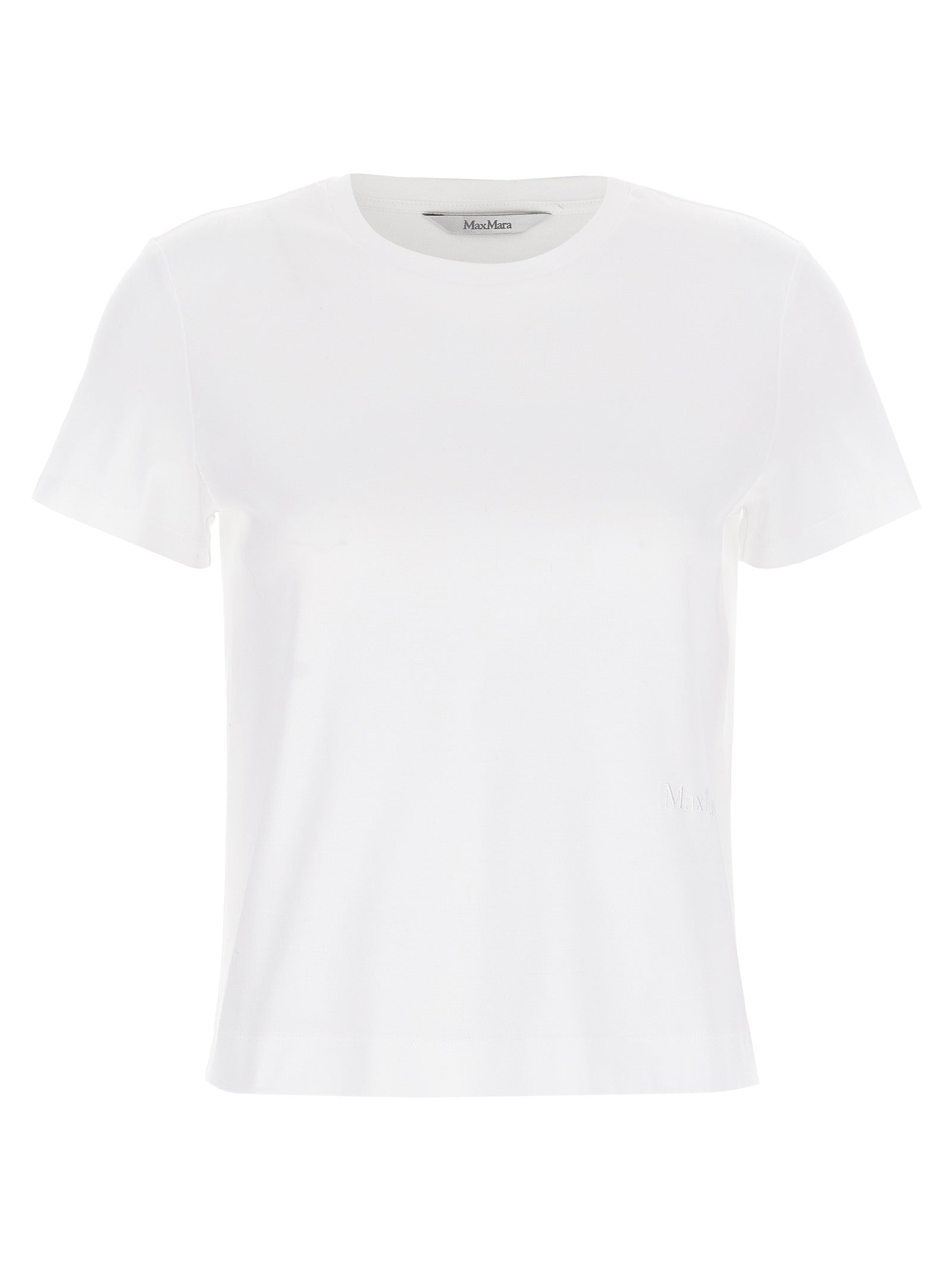 Max Mara White Cotton T-Shirt Max Mara