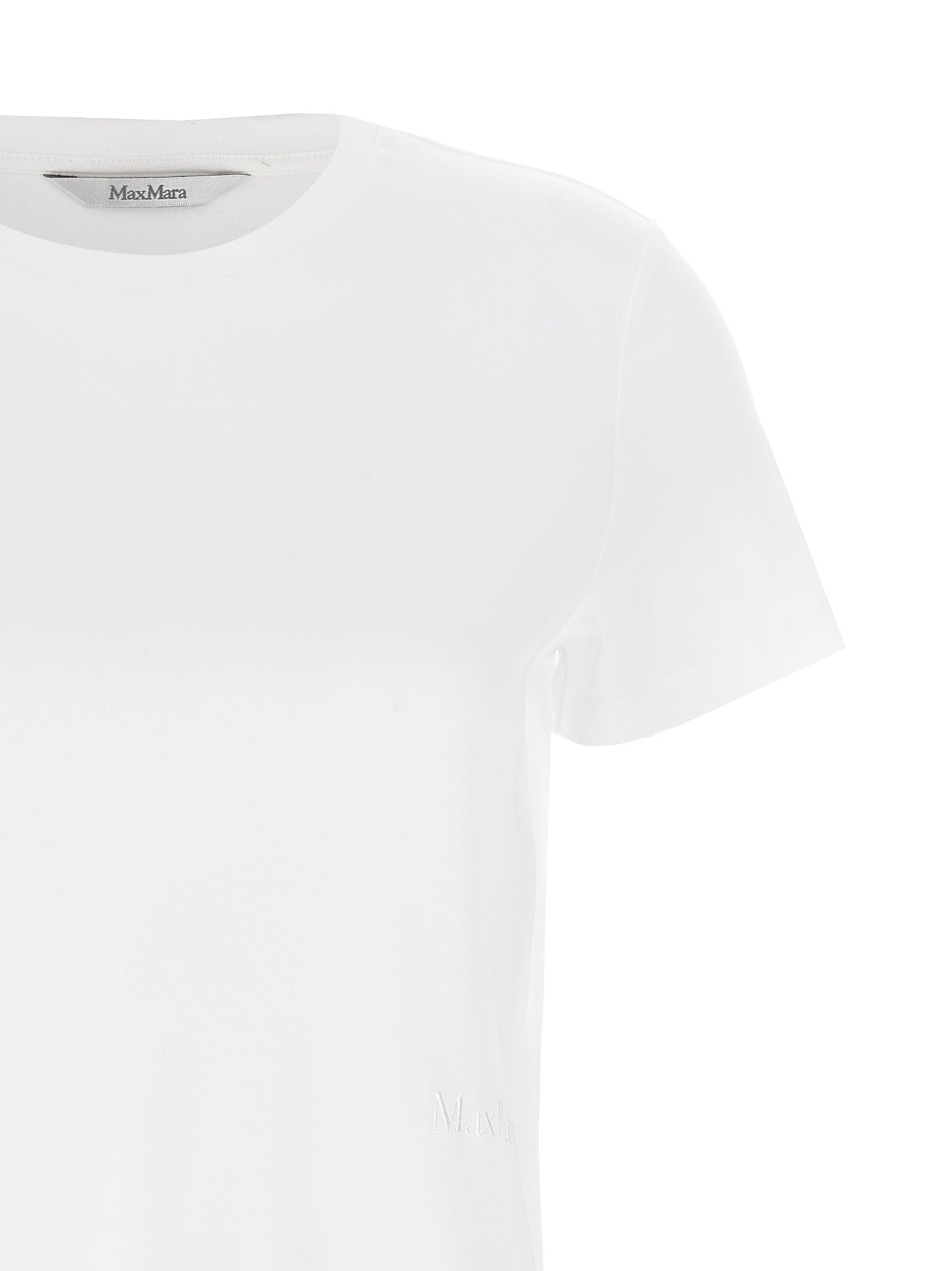 Max Mara White Cotton T-Shirt Max Mara