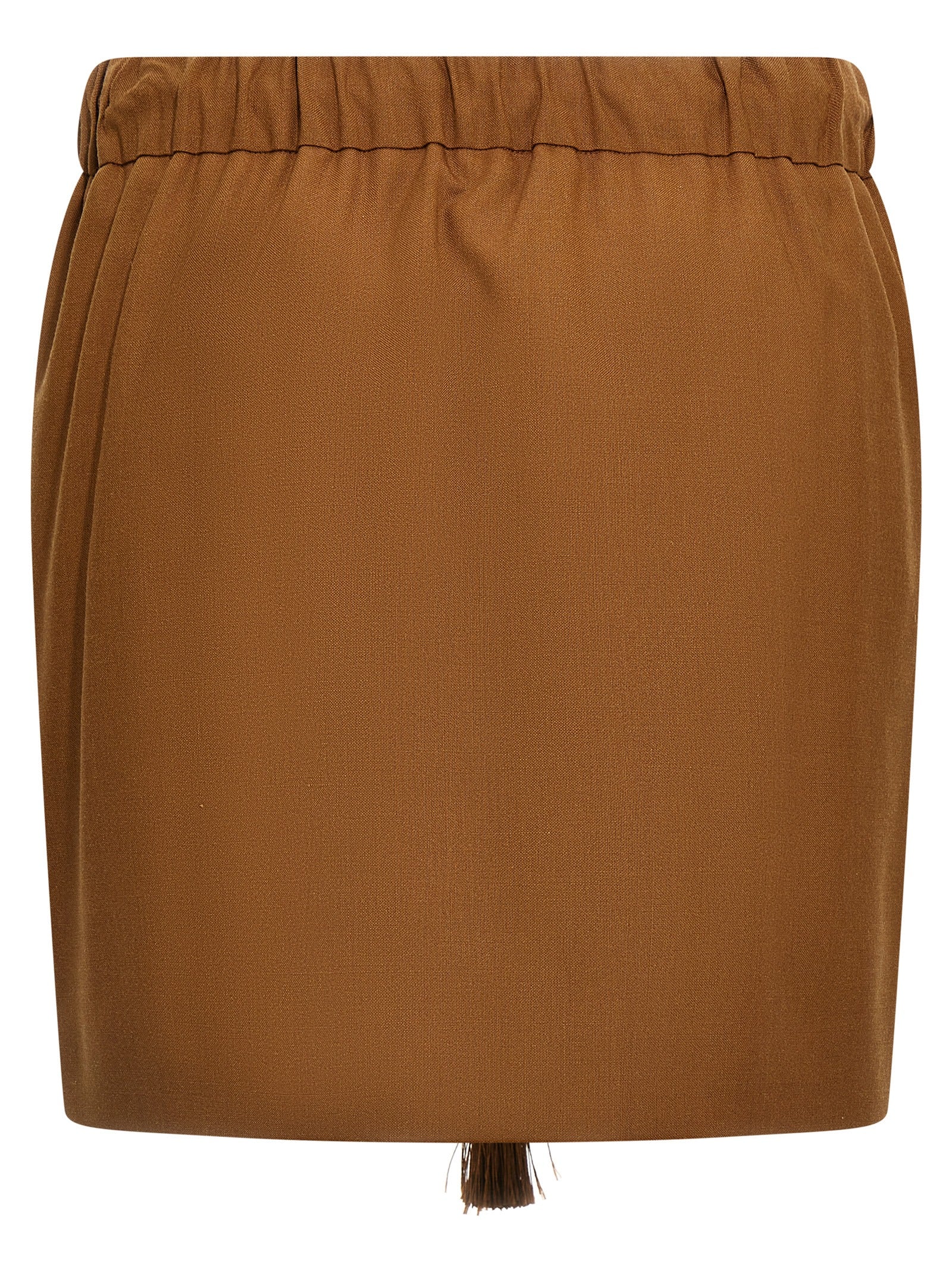 Max Mara Brown Virgin Wool Long Skirt Max Mara