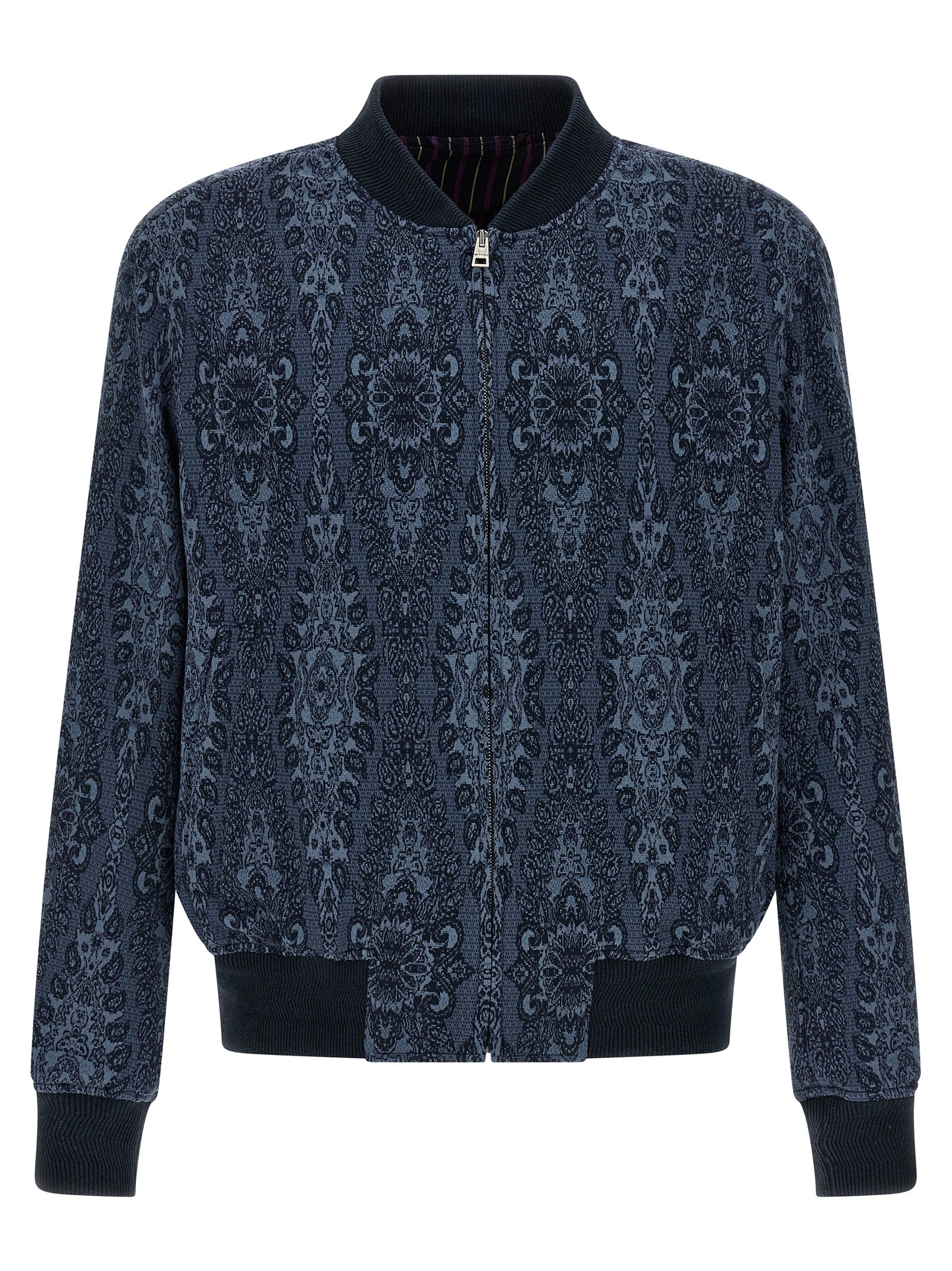 Etro Blue Cotton Bomber Etro