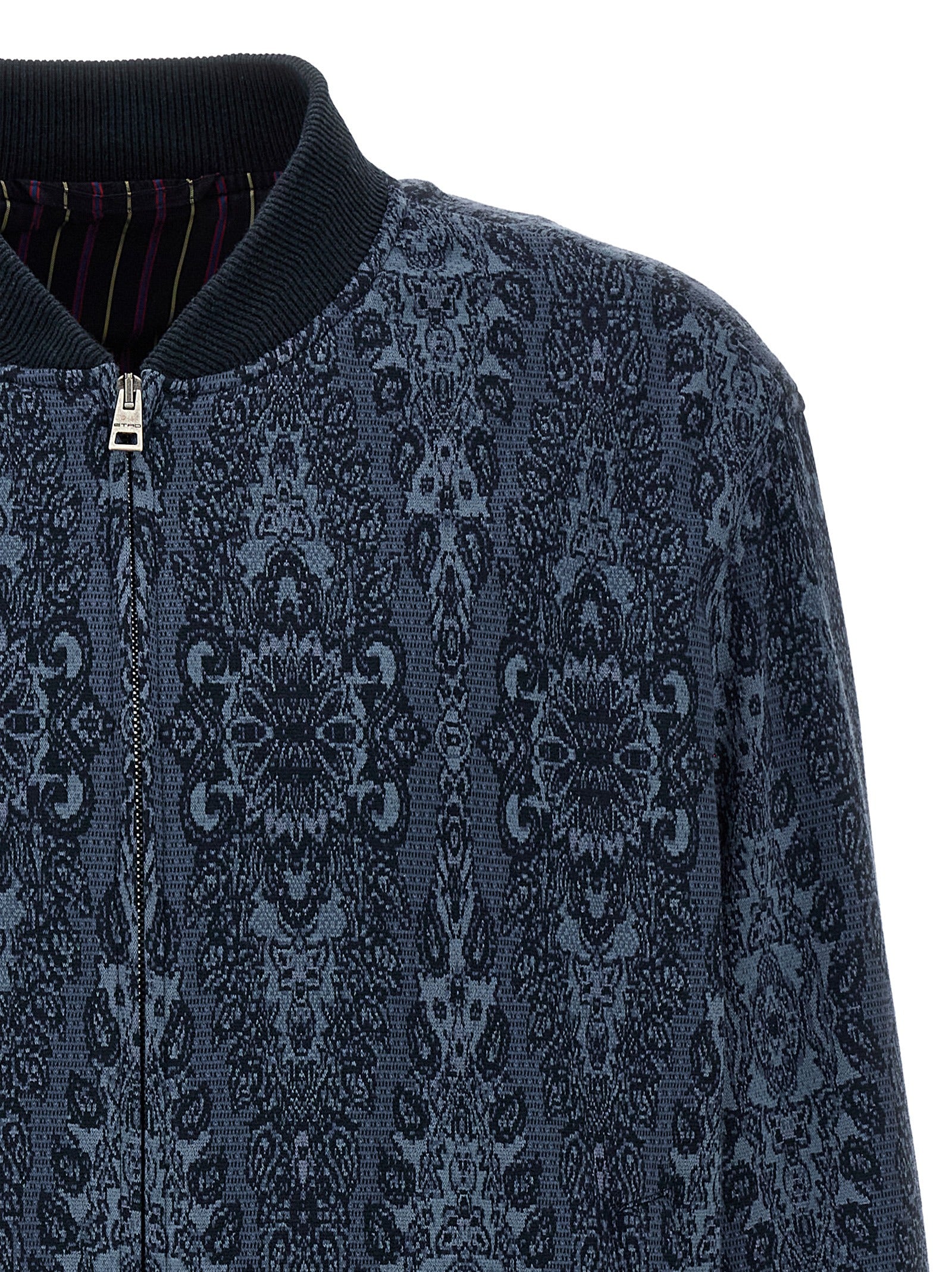 Etro Blue Cotton Bomber Etro