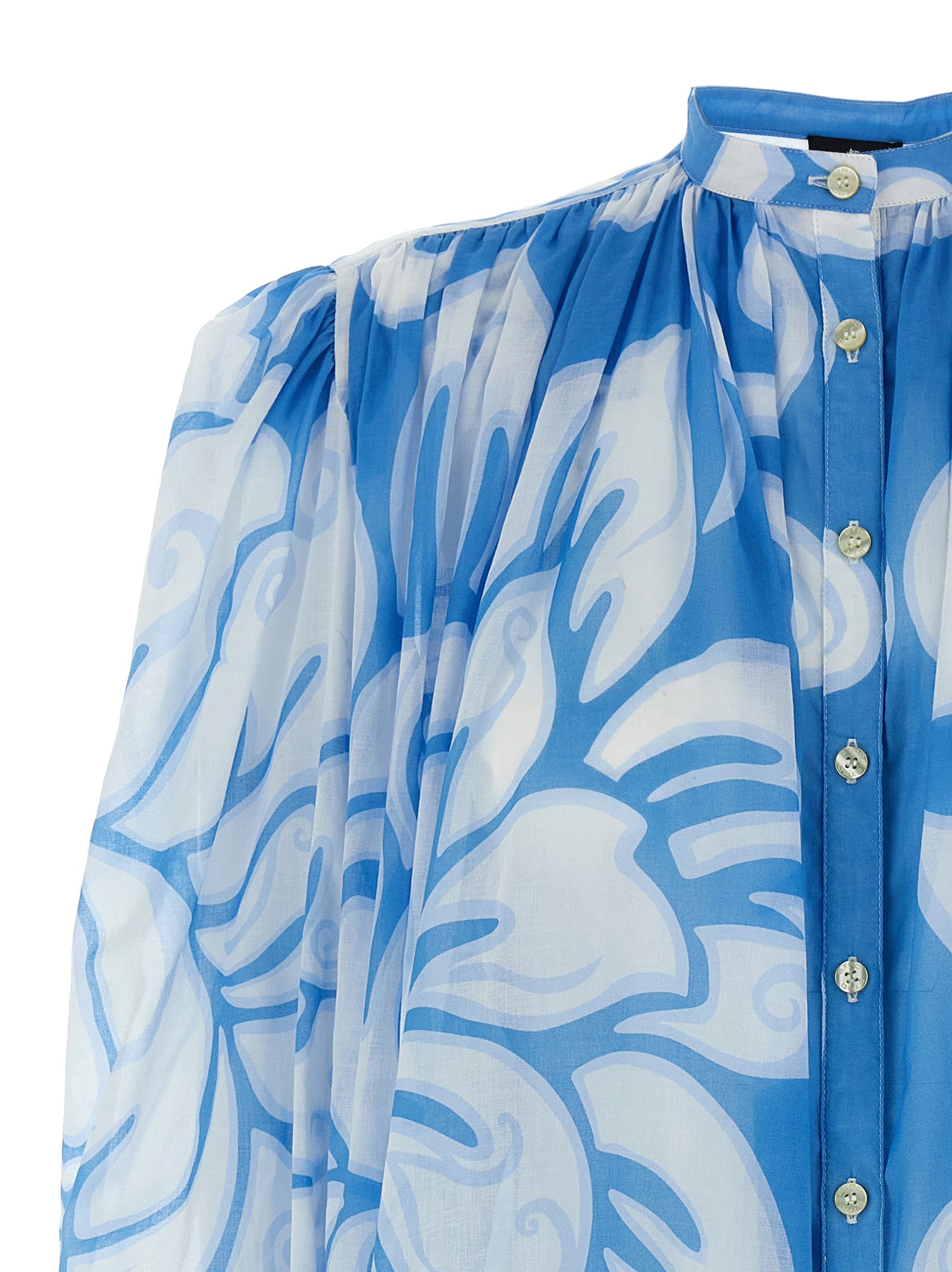 Etro Blue Cotton Blouse Etro