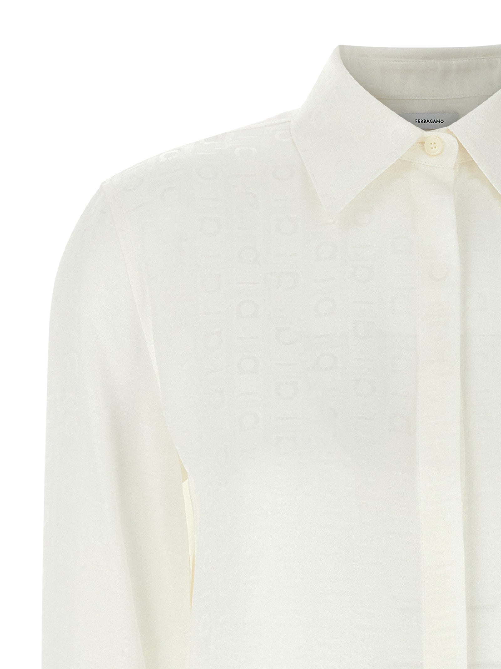 Ferragamo White Silk Blouse Ferragamo