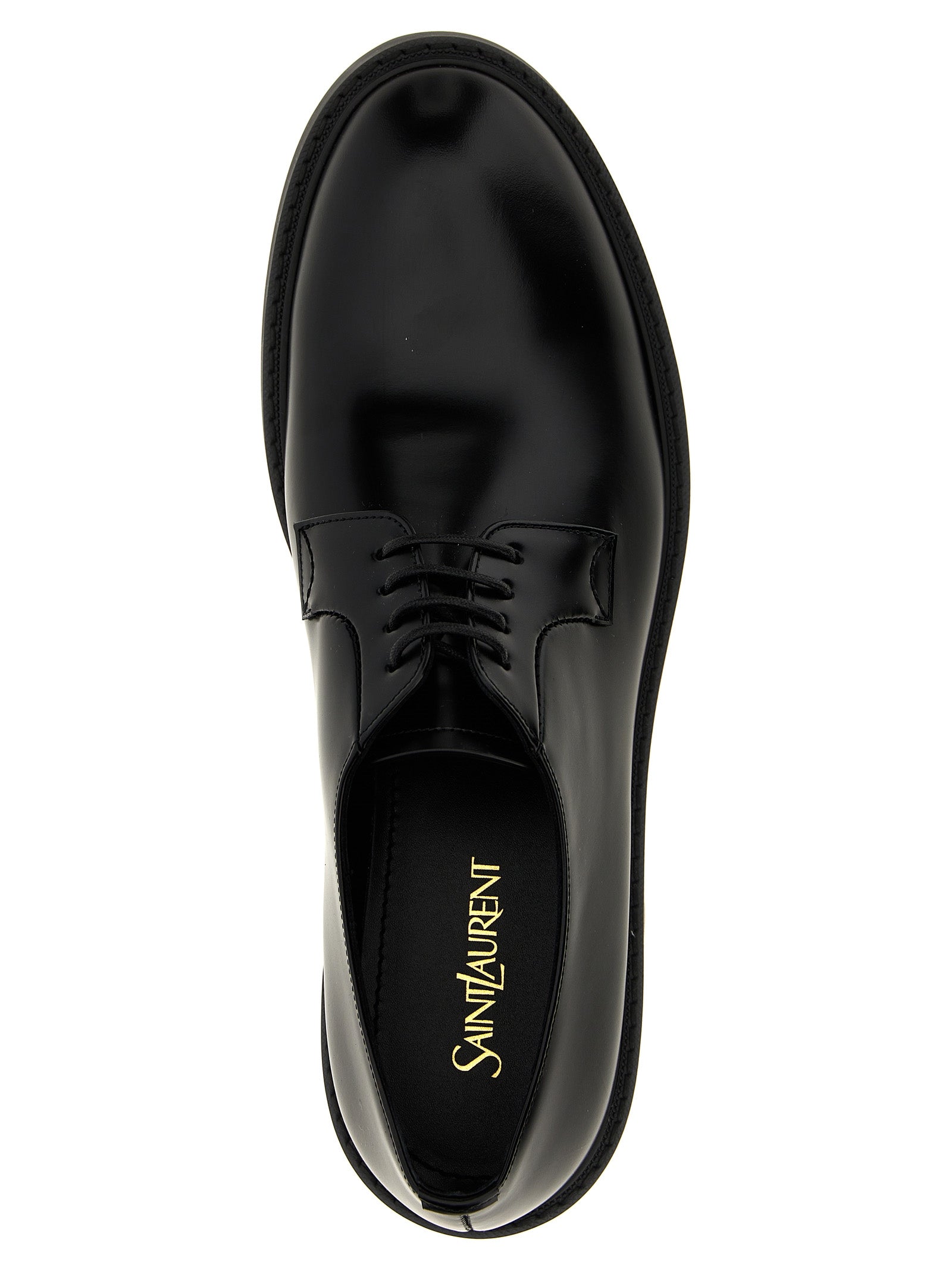 Saint Laurent Black Lamb Leather Oxfords And Derbies Saint Laurent