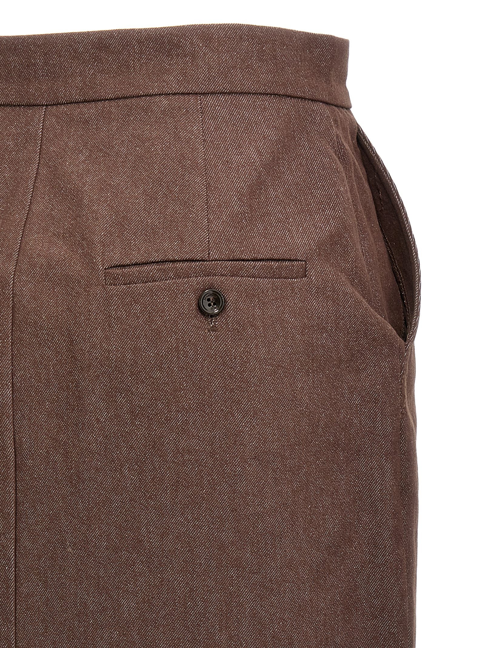 Max Mara Brown Cotton Mini Skirt Max Mara