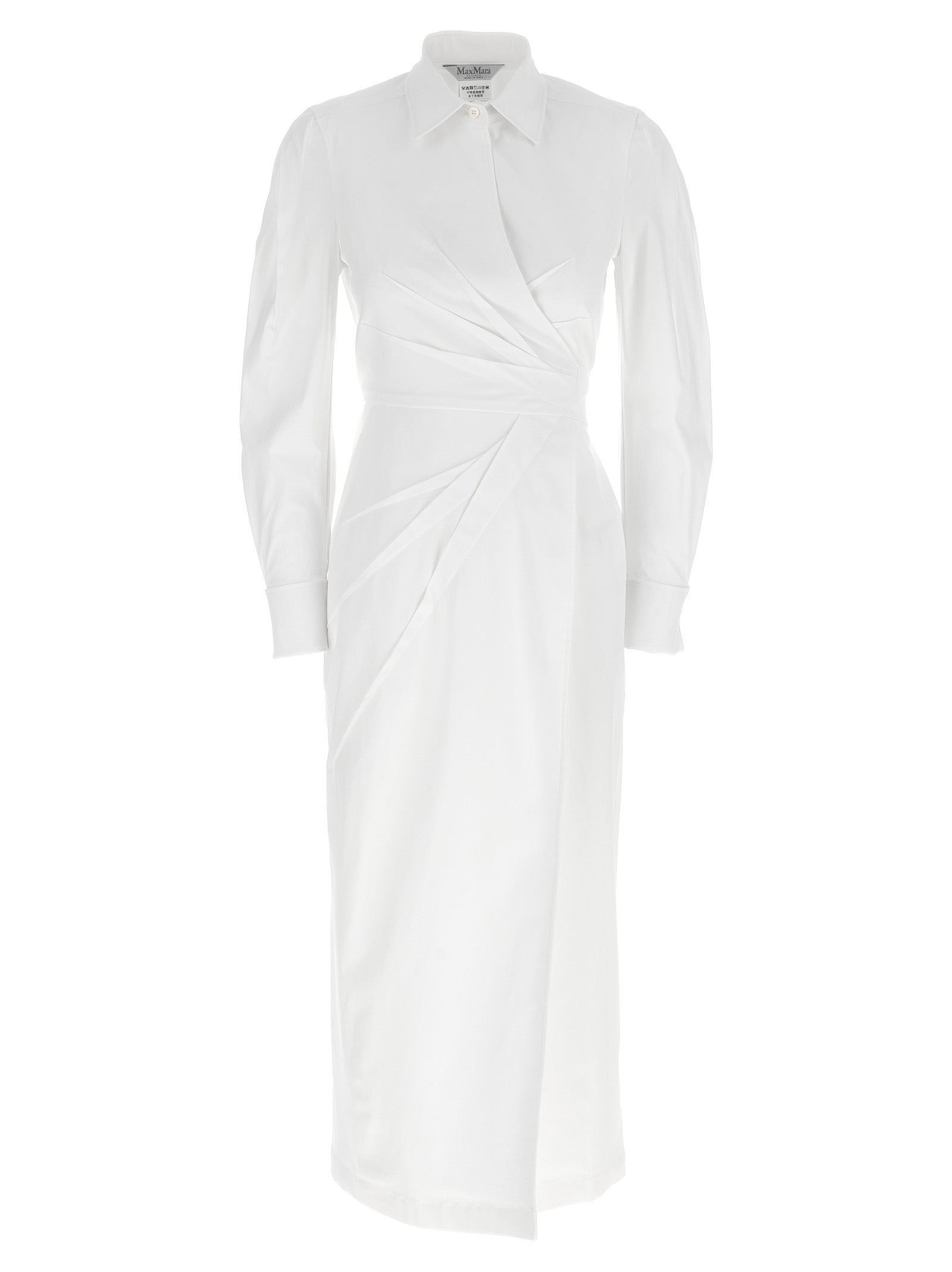 Max Mara White Cotton Long Dress Max Mara