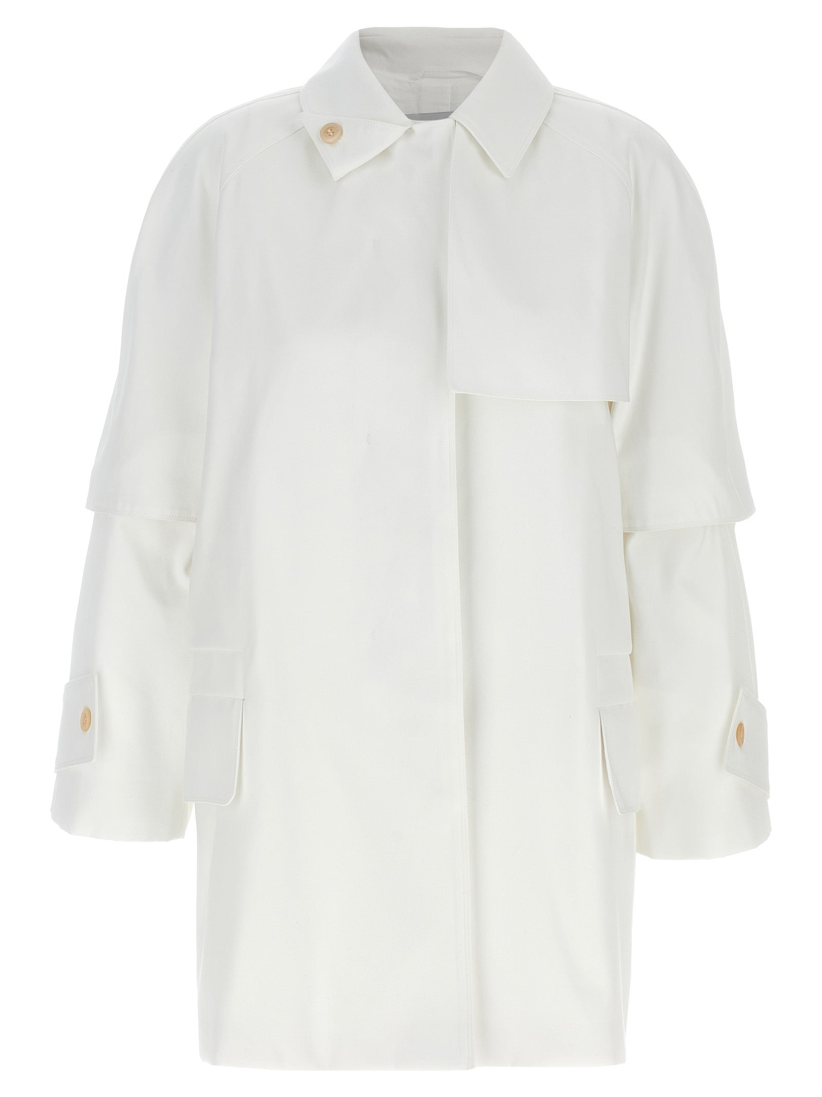 Max Mara White Cotton Coat Max Mara