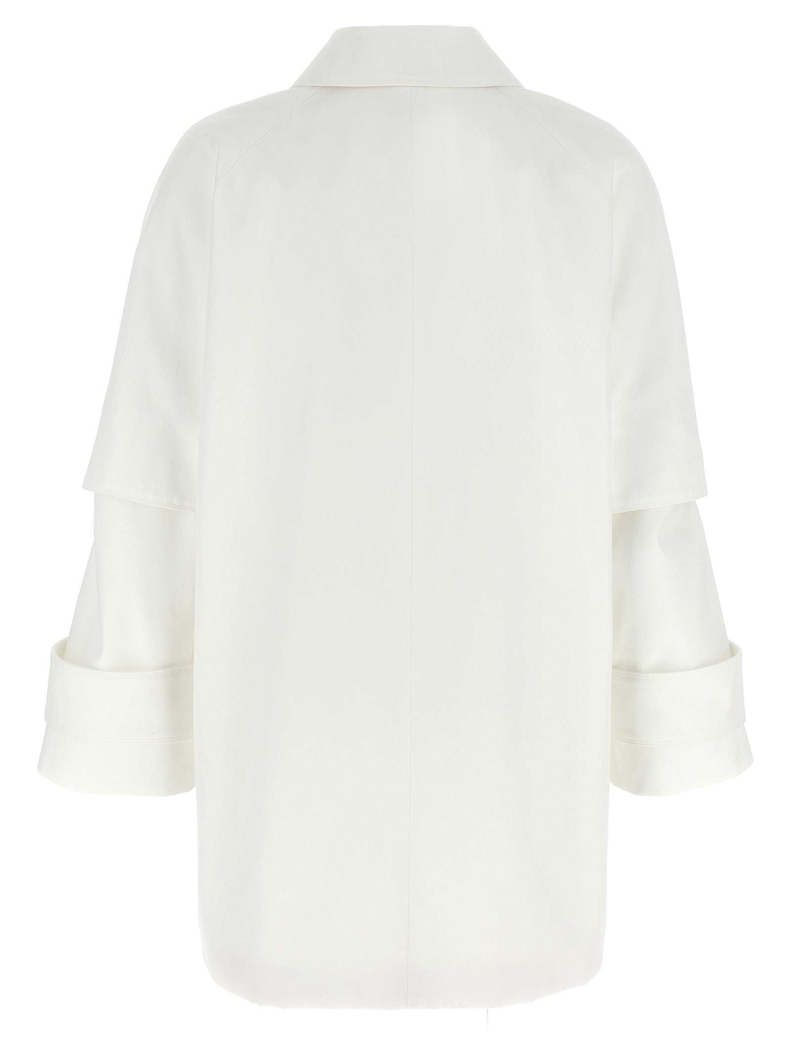 Max Mara White Cotton Coat Max Mara