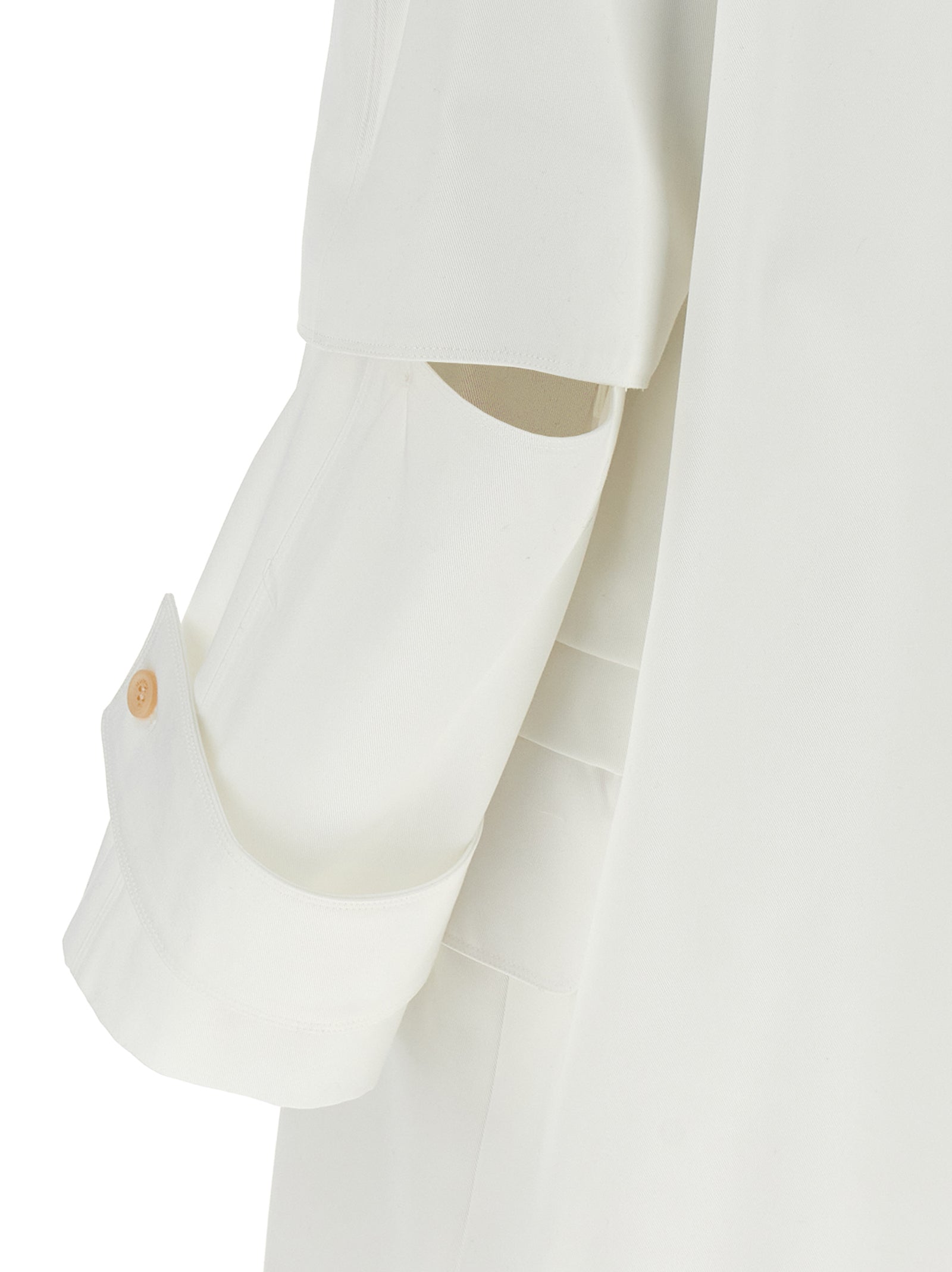 Max Mara White Cotton Coat Max Mara