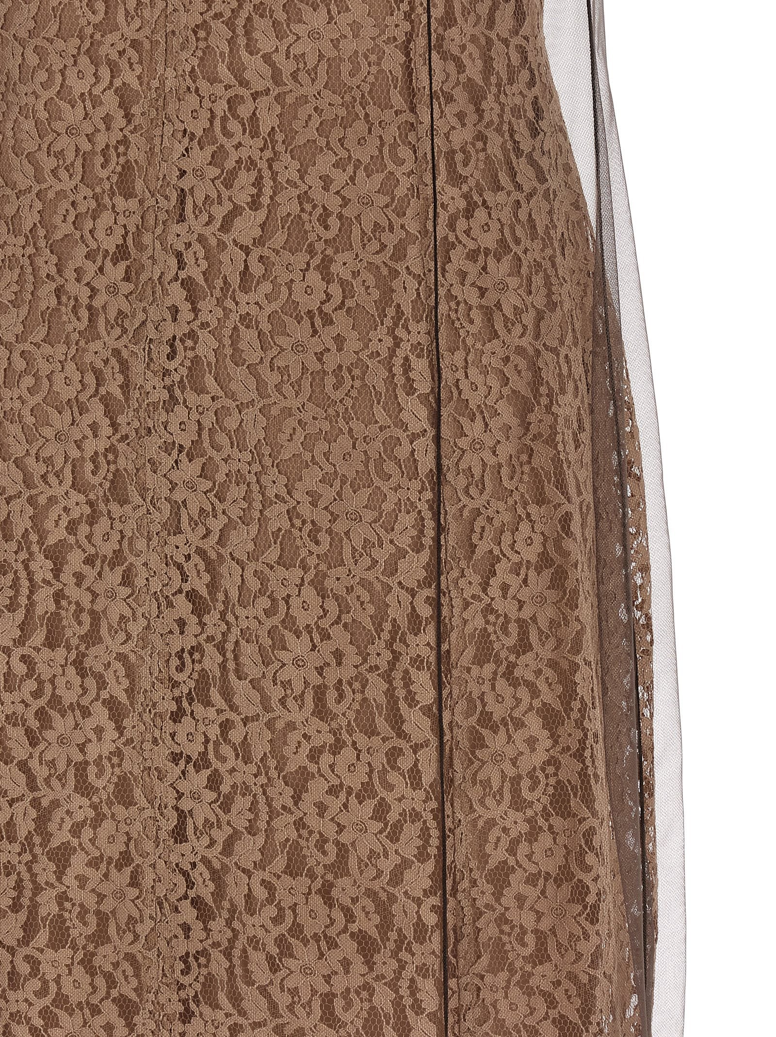 Fendi Beige Cotton Midi Dress Fendi