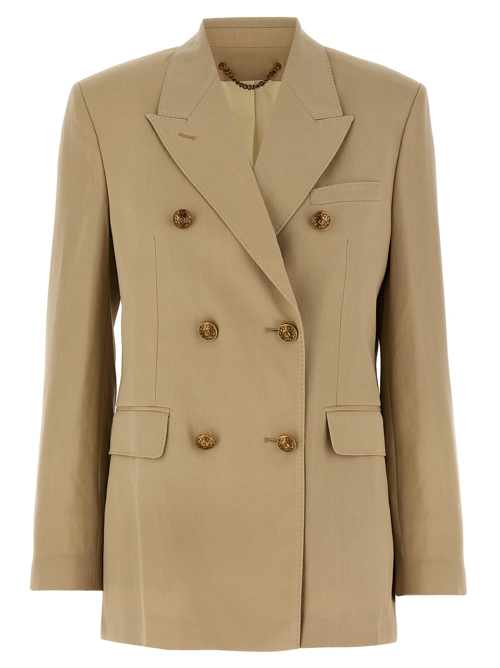 Golden Goose Beige Virgin Wool Blazer Golden Goose