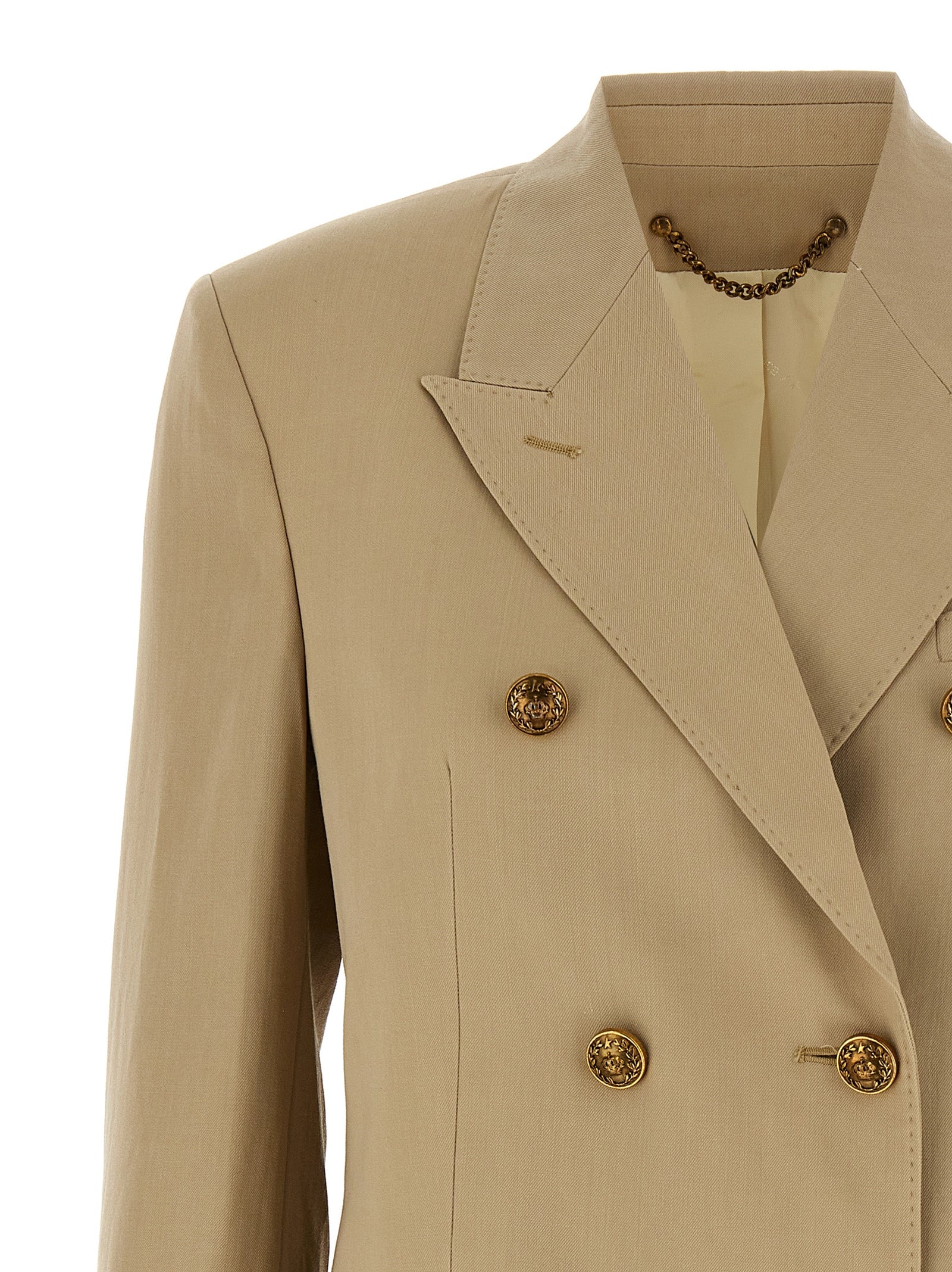 Golden Goose Beige Virgin Wool Blazer Golden Goose