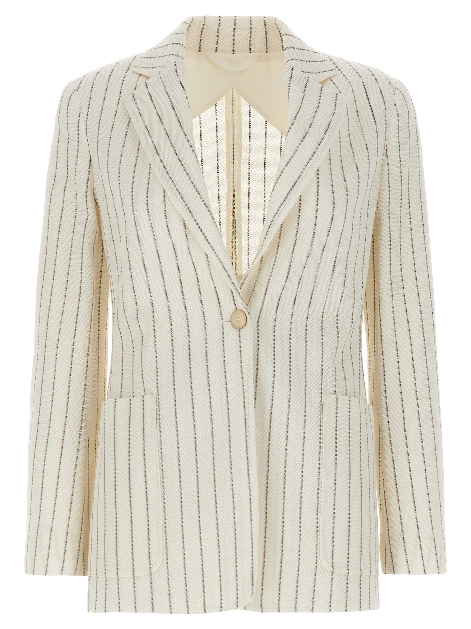 Max Mara White Cotton Blazer Max Mara