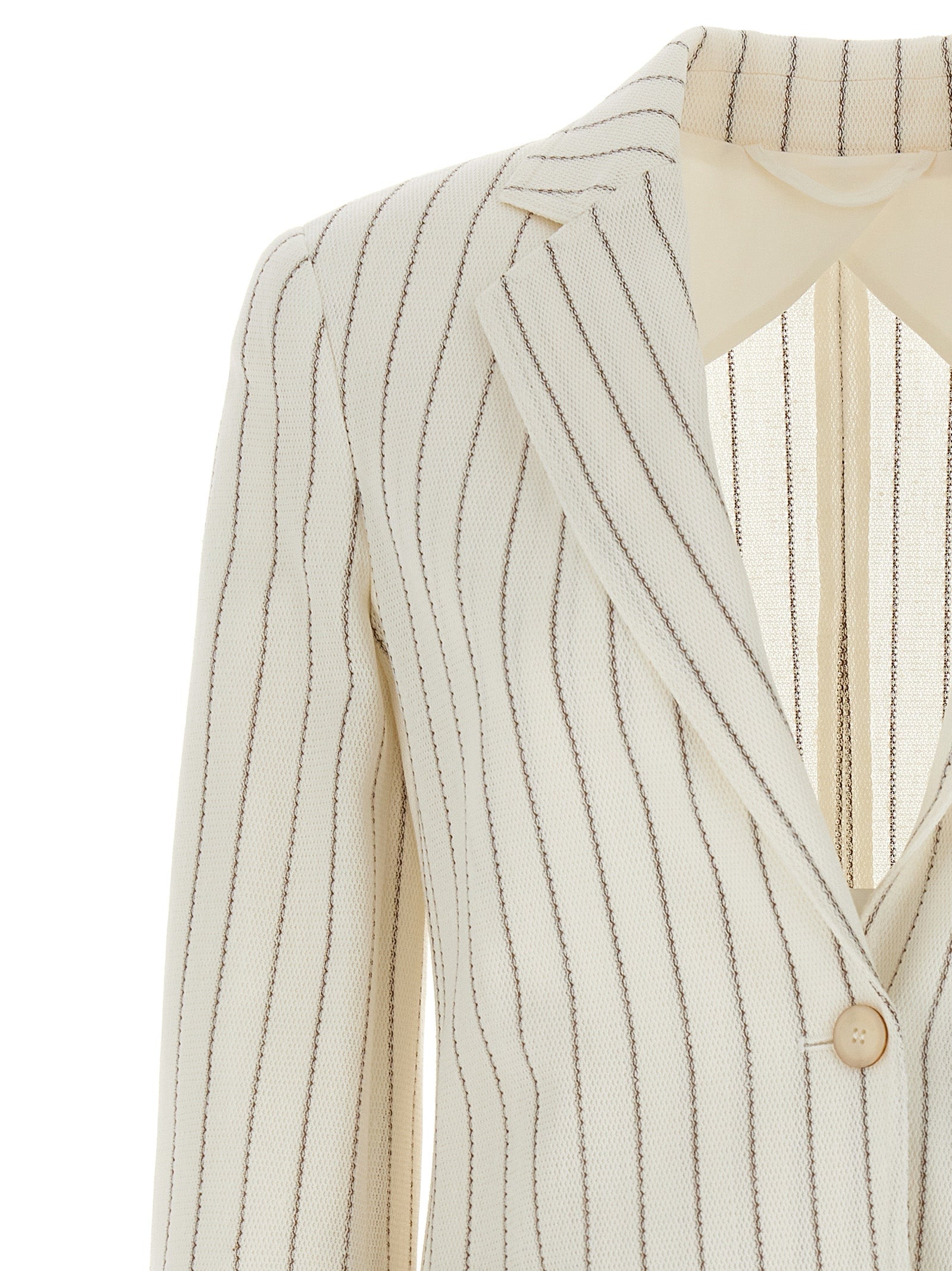 Max Mara White Cotton Blazer Max Mara