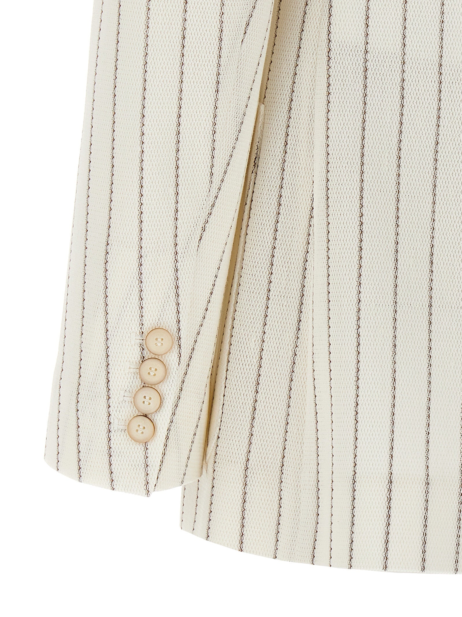 Max Mara White Cotton Blazer Max Mara