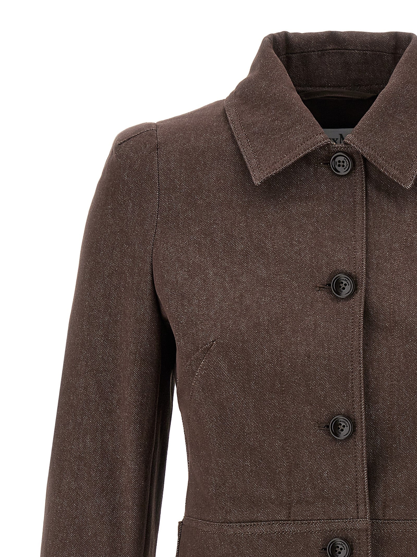 Max Mara Brown Cotton Blazer Max Mara