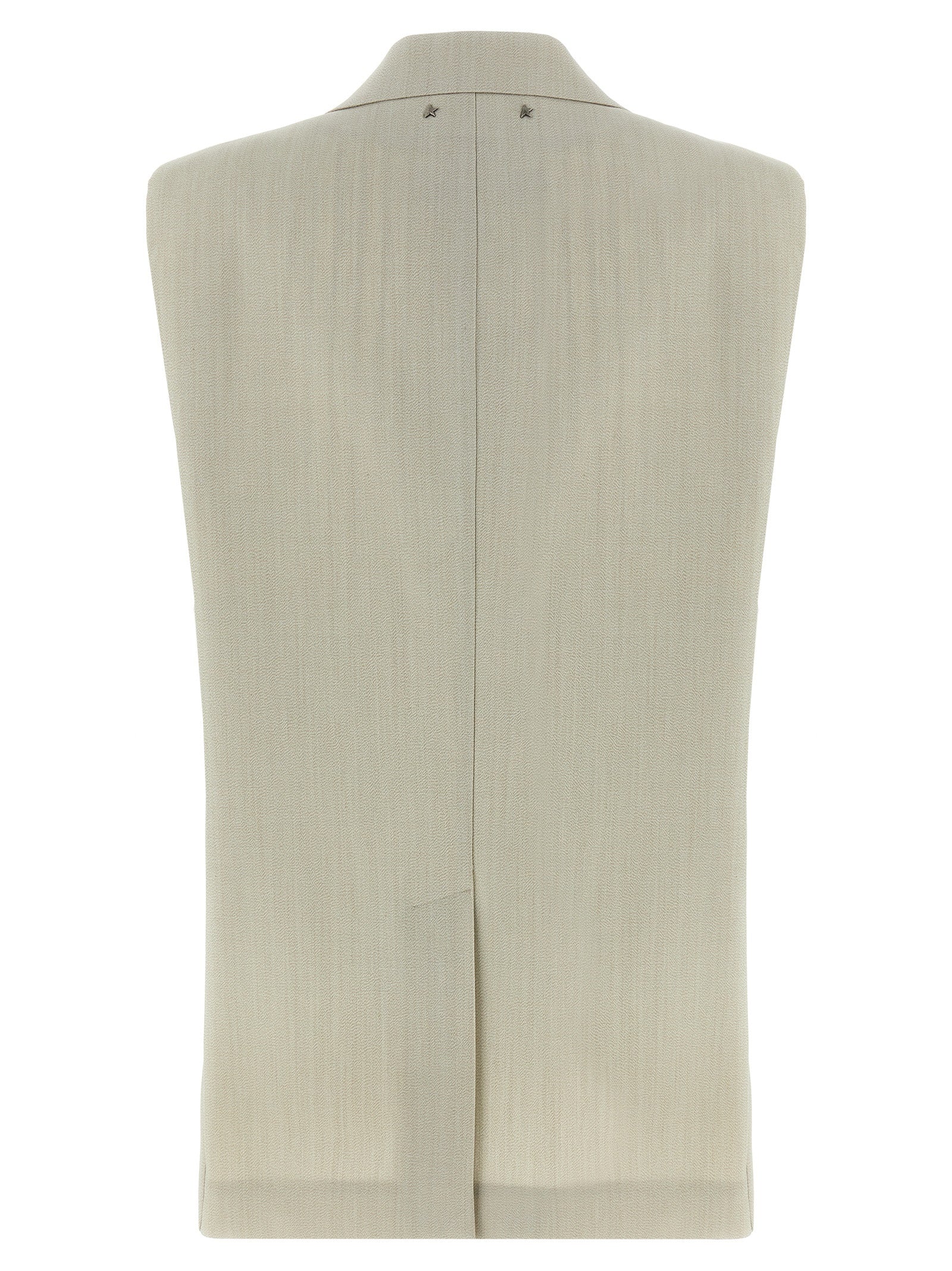 Golden Goose Beige Virgin Wool Sleeveless Jacket Golden Goose