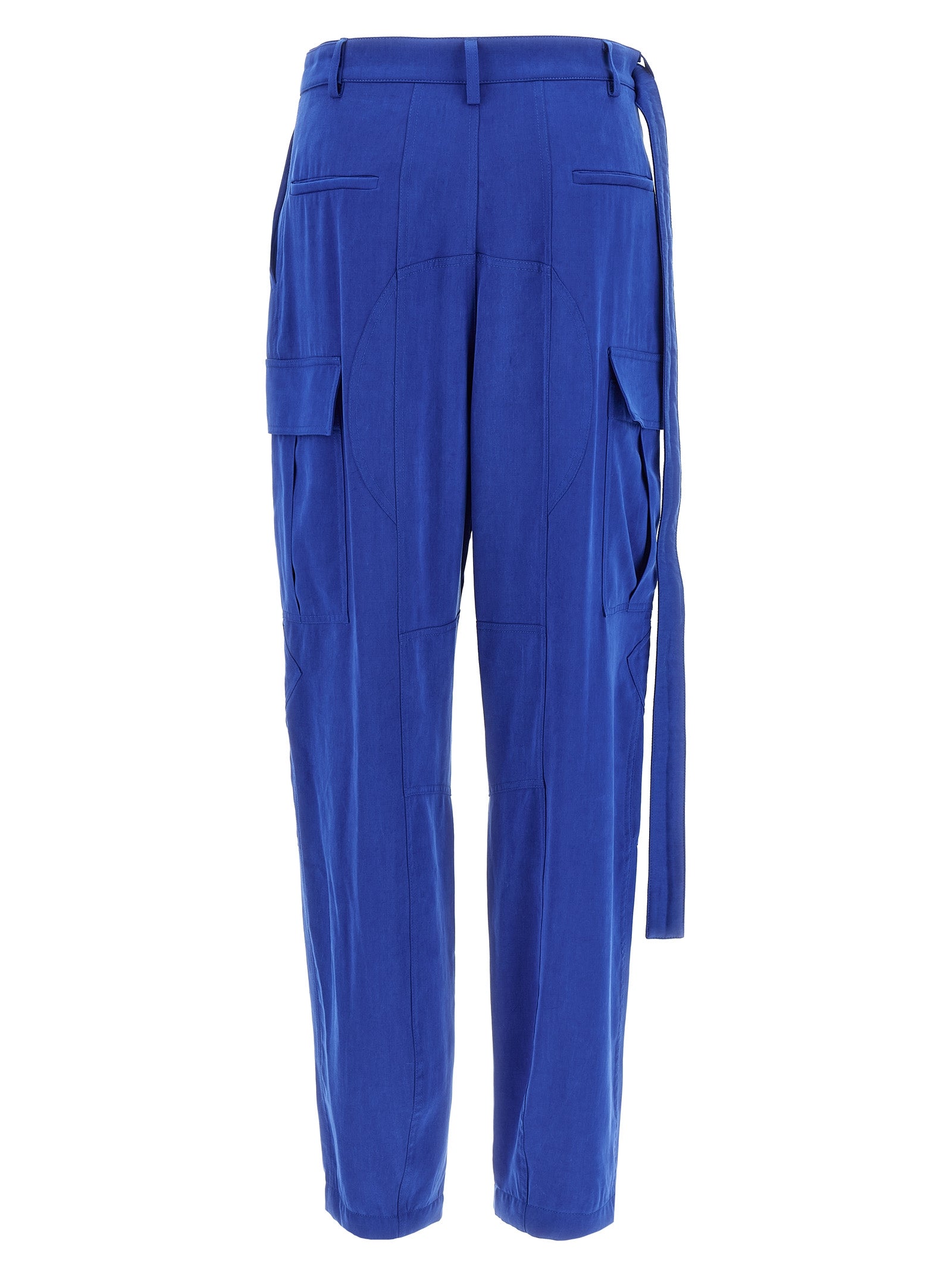 Ferragamo Blue Lyocell Cargo Pants Ferragamo