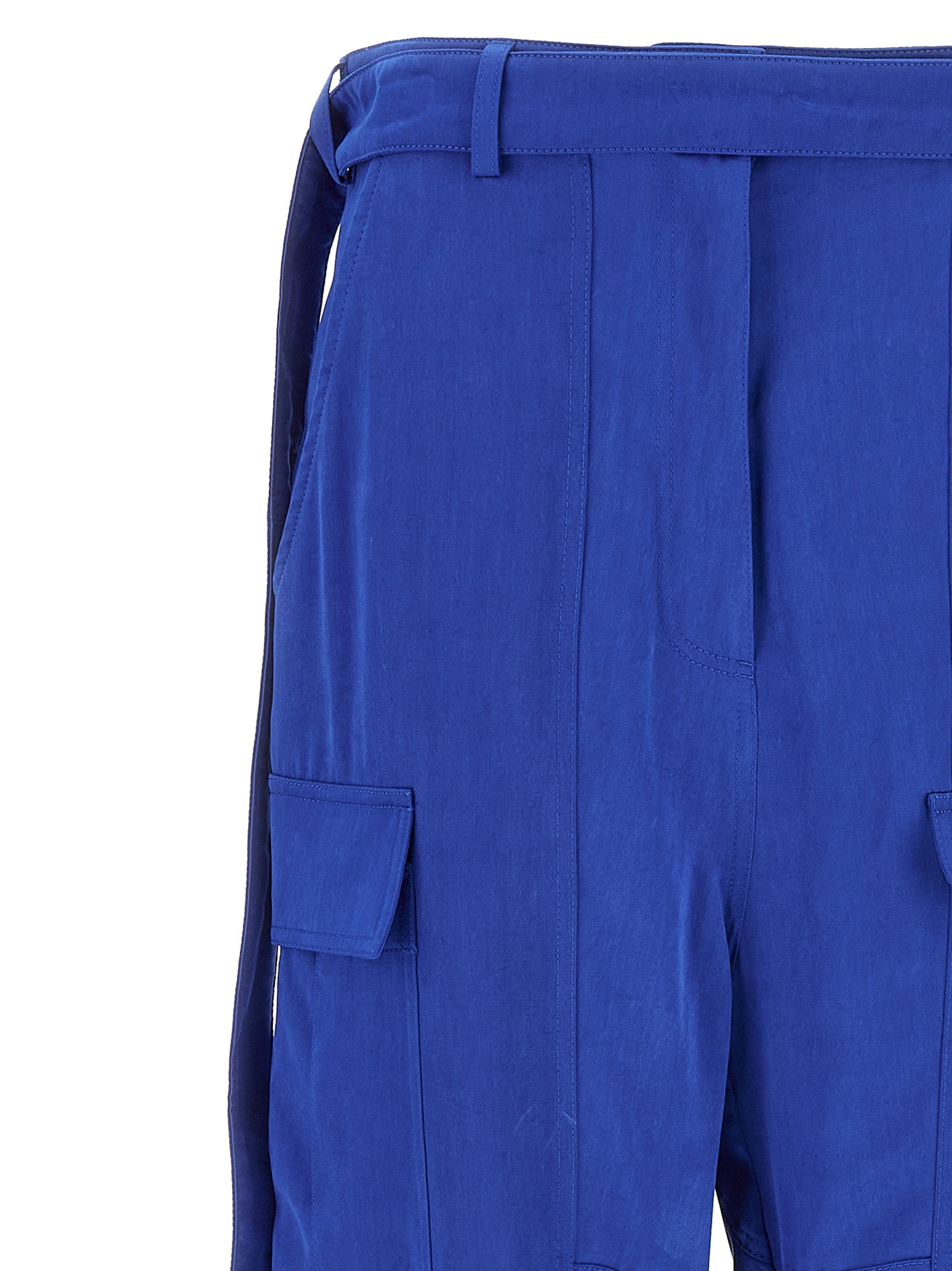 Ferragamo Blue Lyocell Cargo Pants Ferragamo