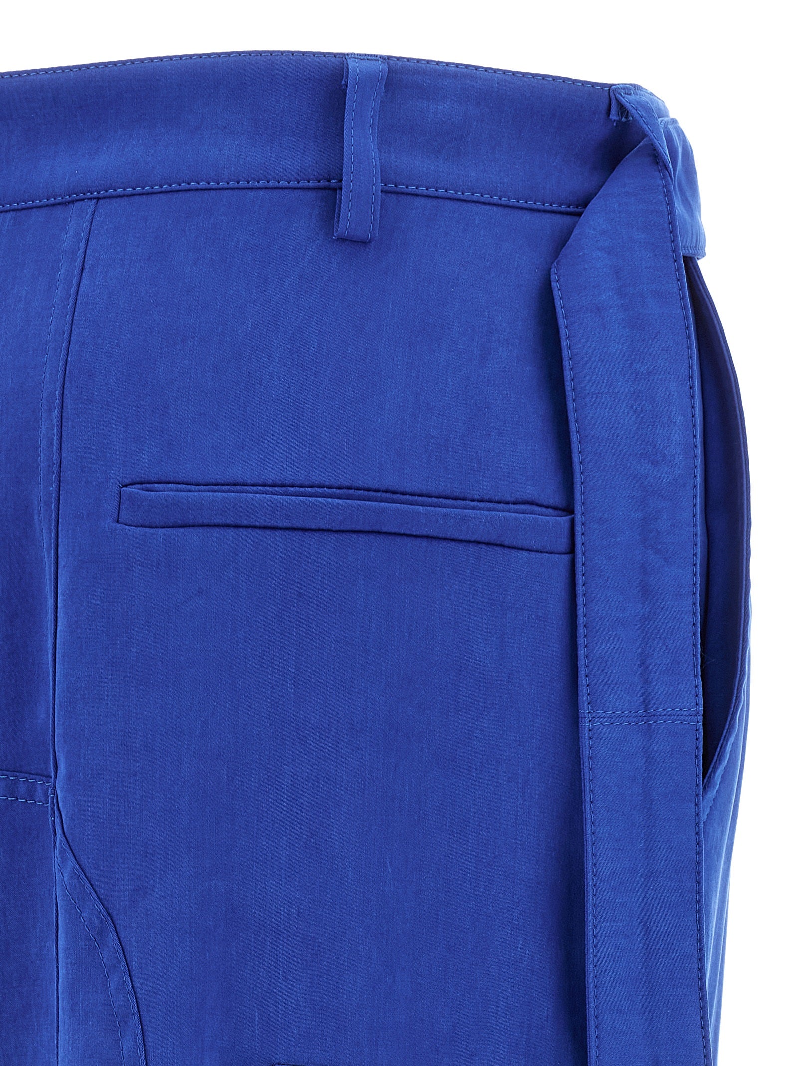 Ferragamo Blue Lyocell Cargo Pants Ferragamo