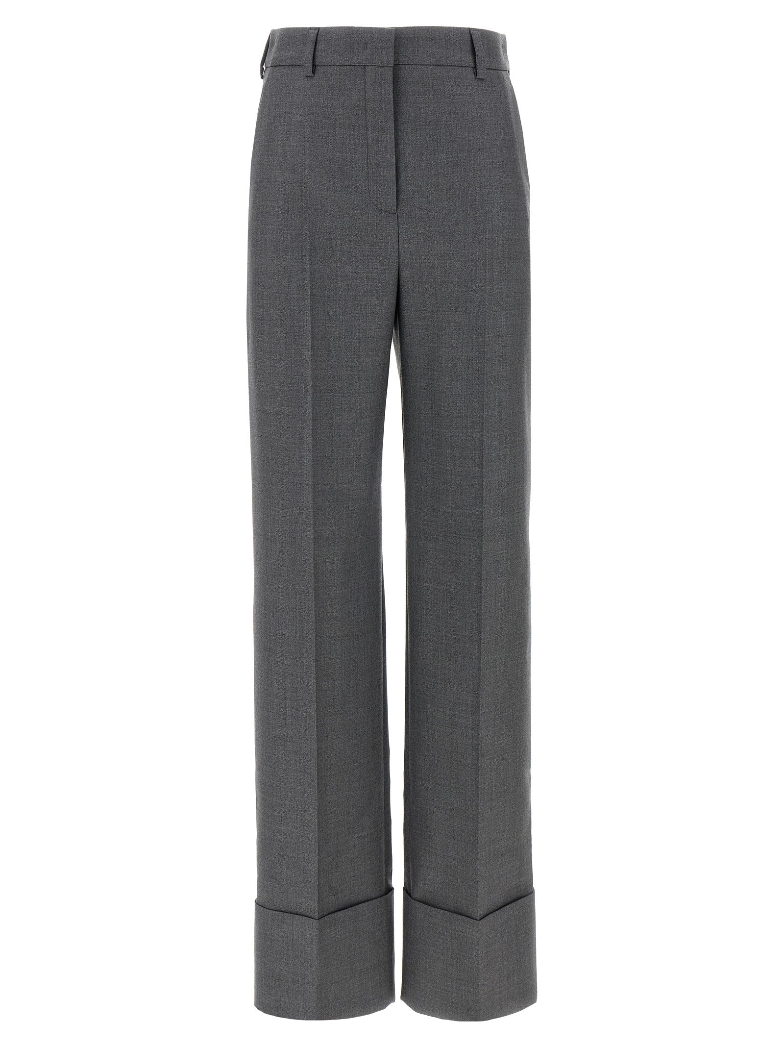 Valentino Garavani Gray Virgin Wool Dress Pants Valentino Garavani