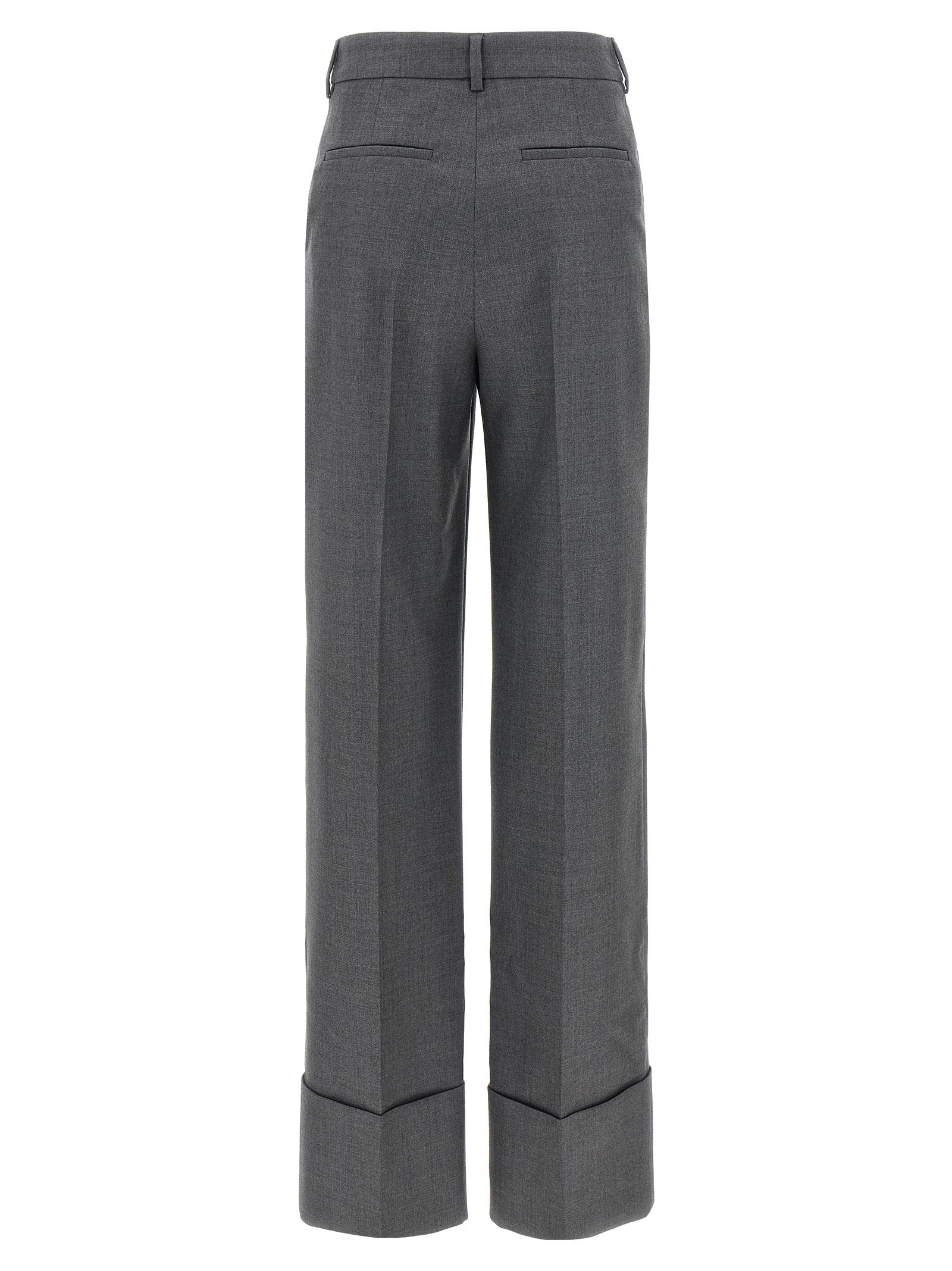 Valentino Garavani Gray Virgin Wool Dress Pants Valentino Garavani