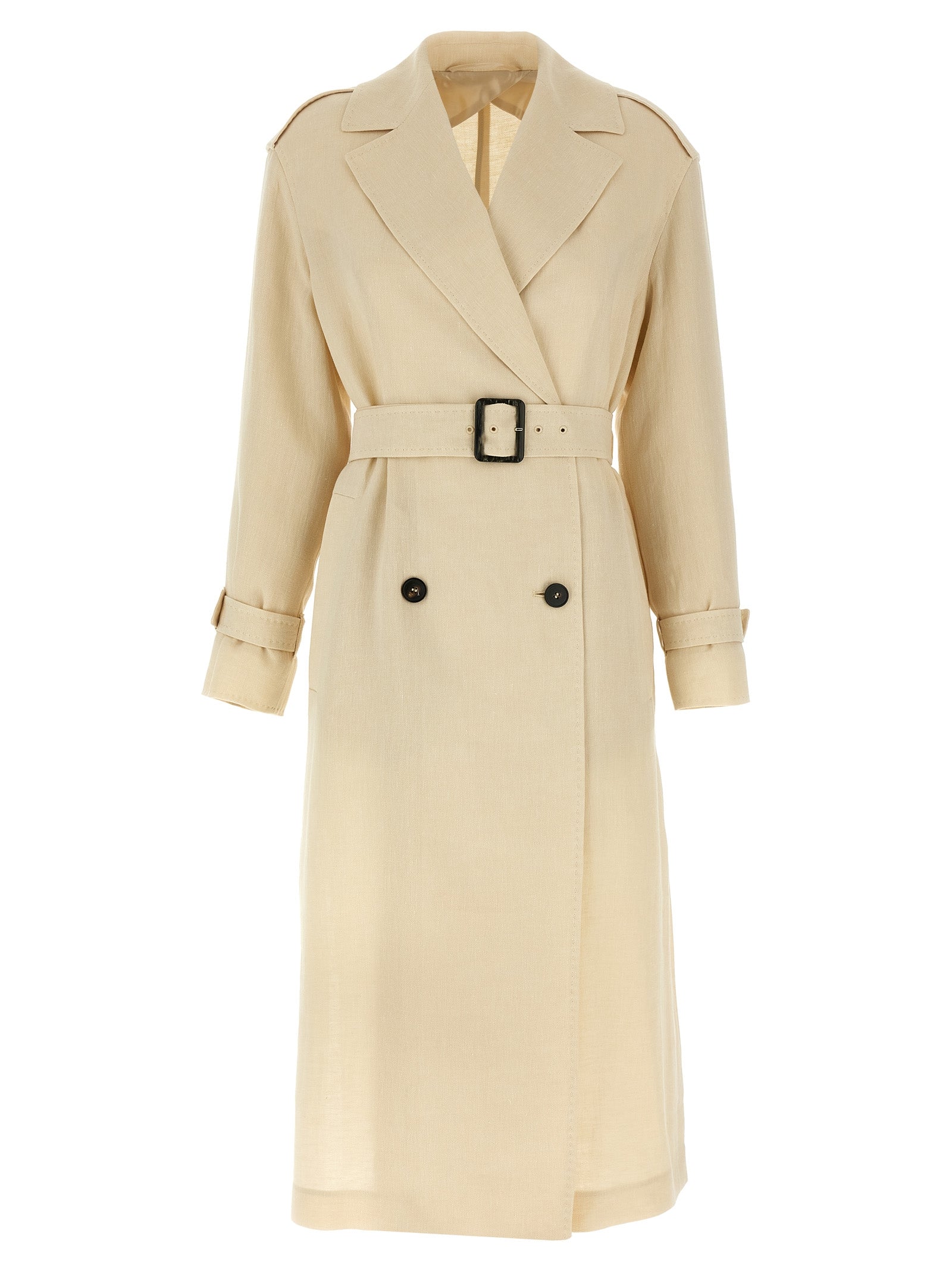 Max Mara Beige Flax Coat Max Mara