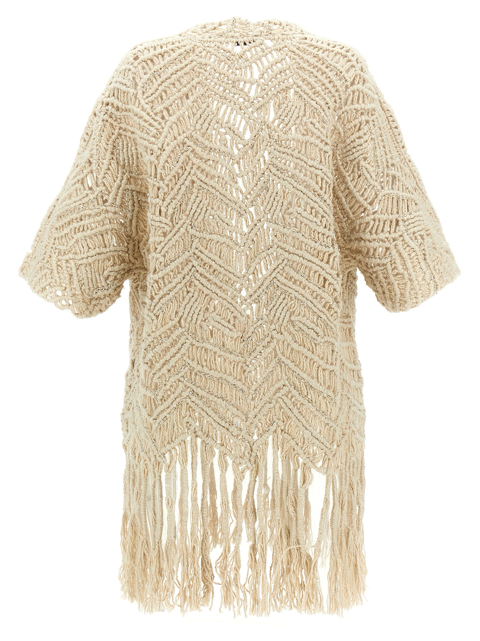 Brunello Cucinelli Beige Silk Cardigan Brunello Cucinelli
