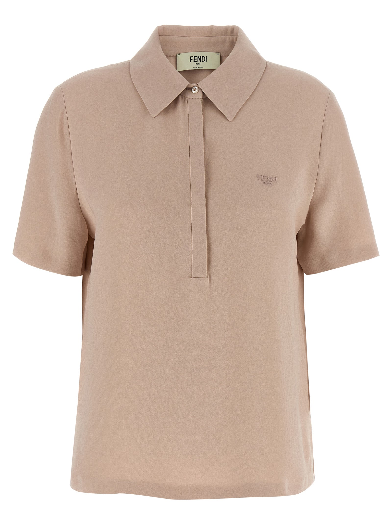 Fendi Multicolor Silk Polo Shirt Fendi