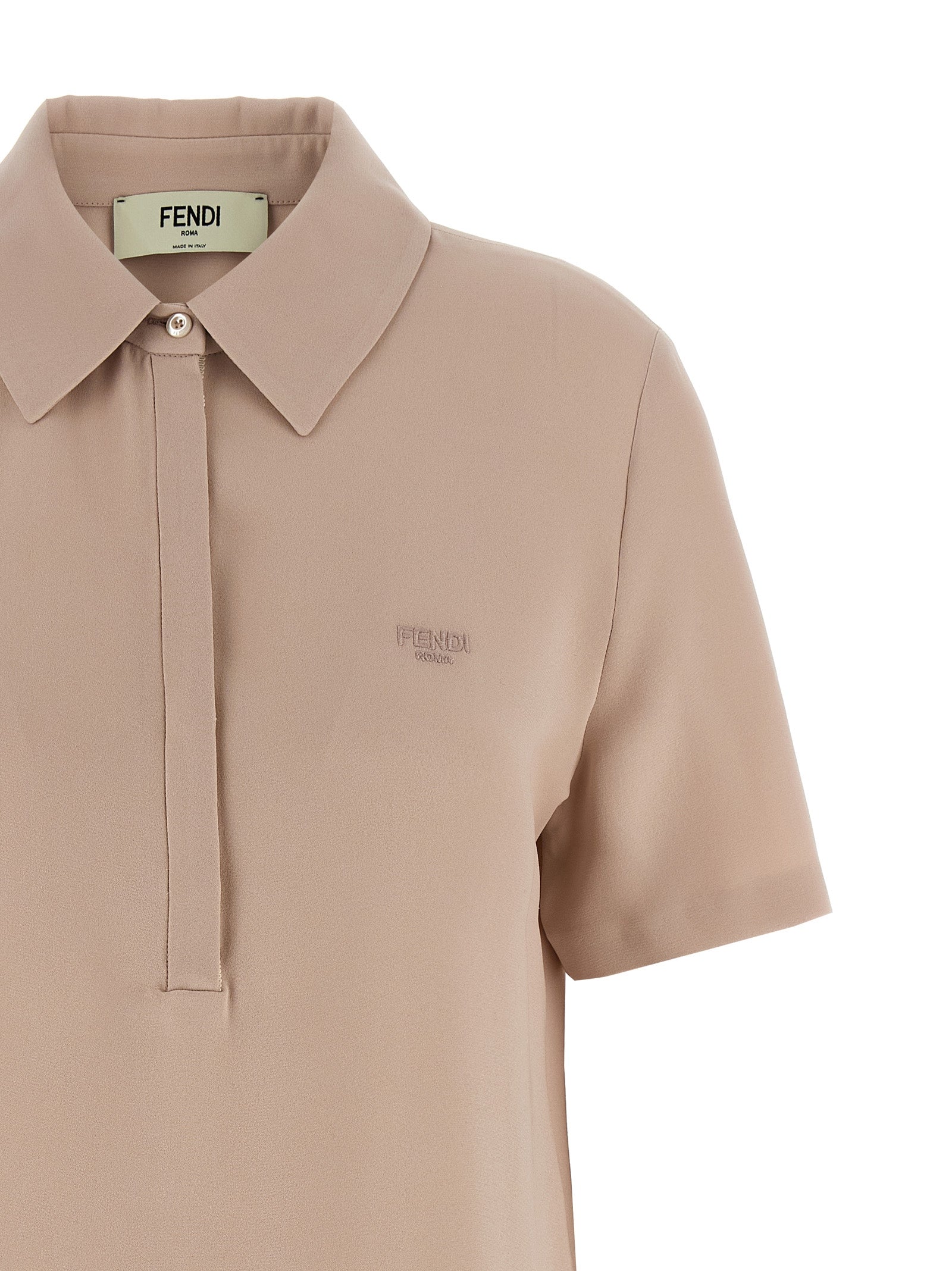 Fendi Multicolor Silk Polo Shirt Fendi