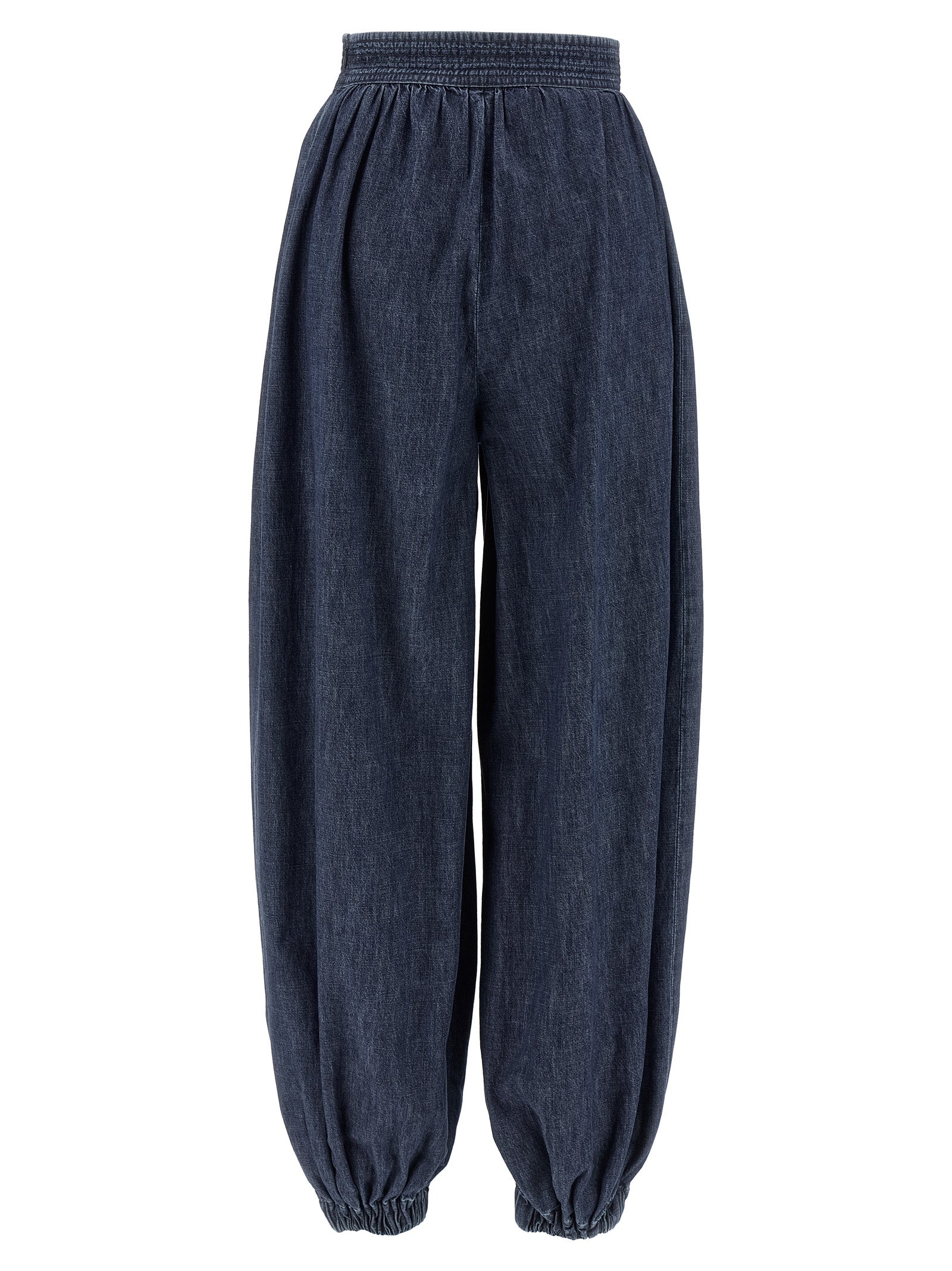 Valentino Garavani Blue Cotton Pants Valentino Garavani