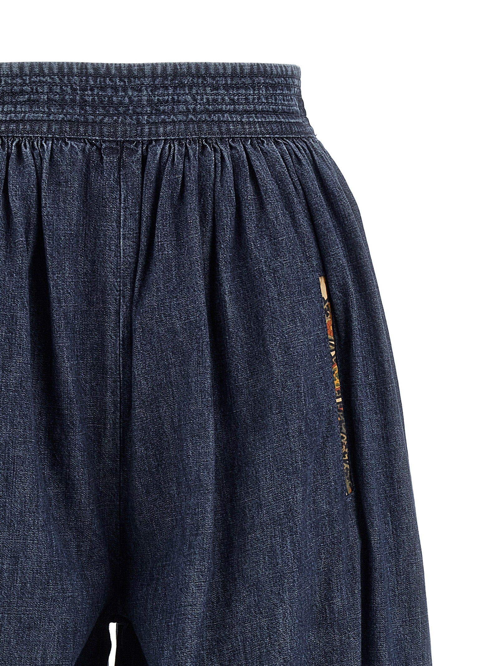 Valentino Garavani Blue Cotton Pants Valentino Garavani