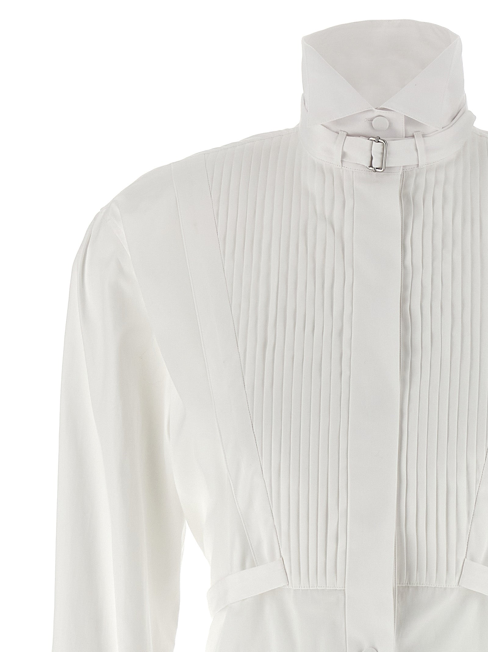 Alexander McQueen White Cotton Midi Dress Alexander McQueen