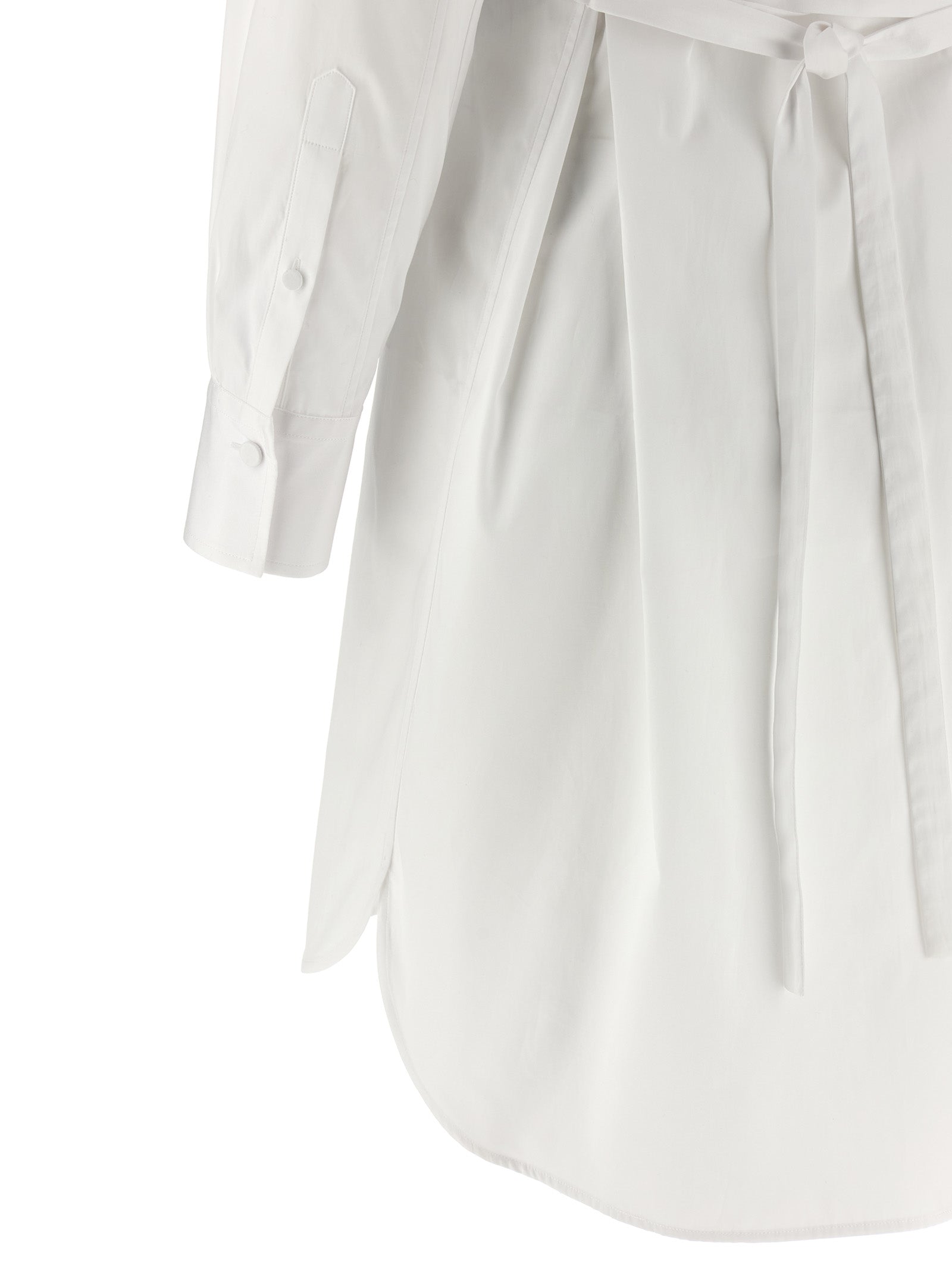 Alexander McQueen White Cotton Midi Dress Alexander McQueen
